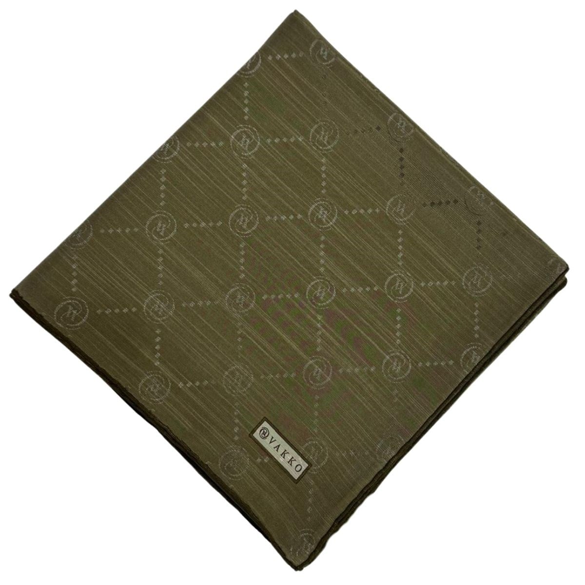 Vakko Pamuk İpek Monogram Eşarp 42139-Haki