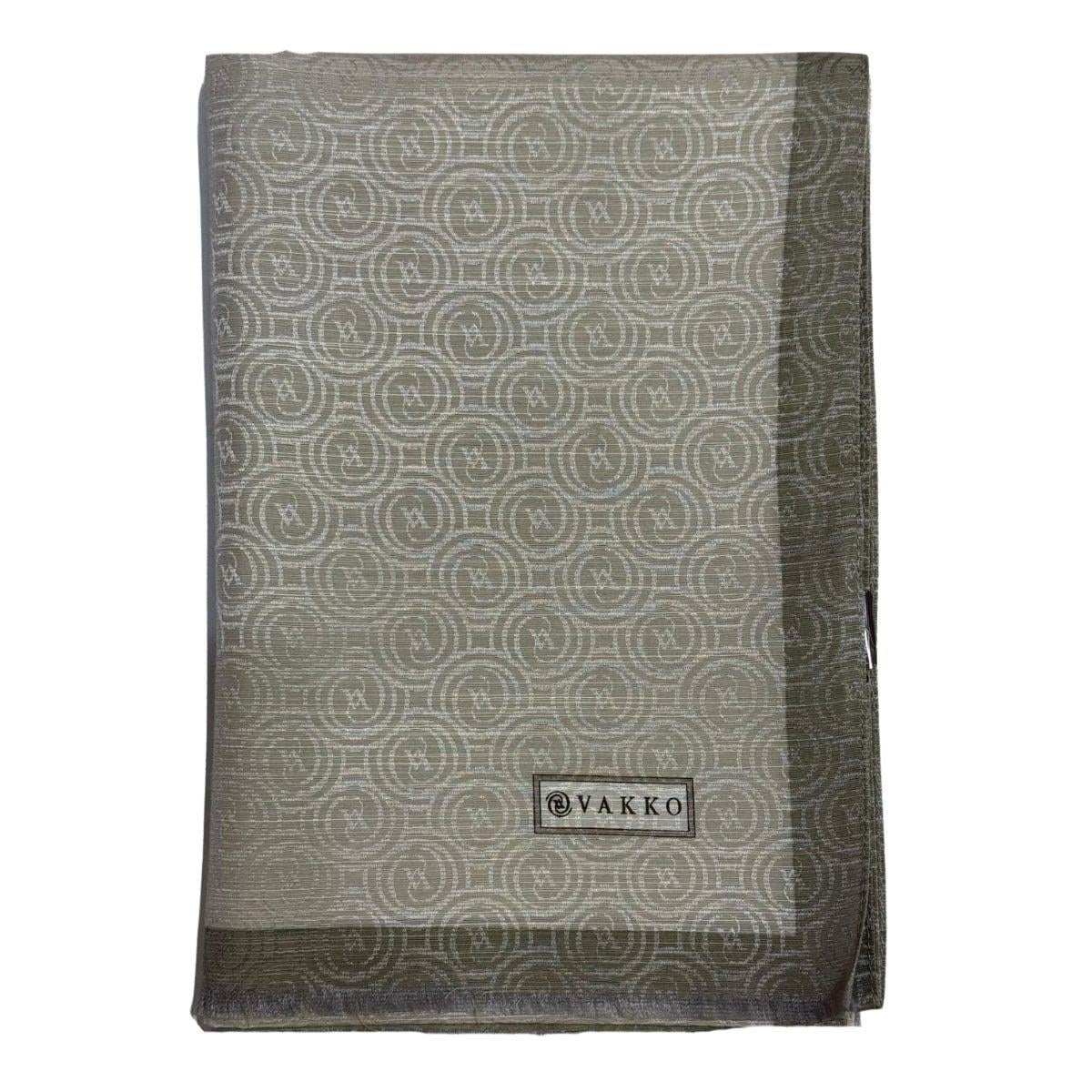 Vakko Pamuk İpek Monogram Şal 041728-vizon