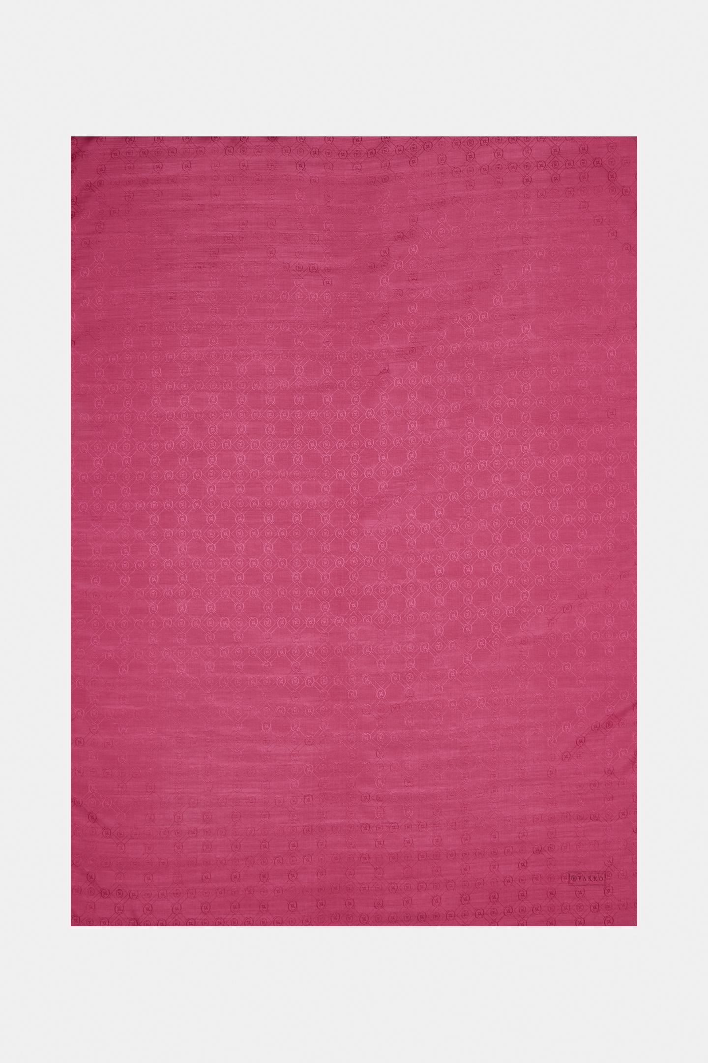 Vakko Pamuk İpek Monogram Şal 300116-Mürdüm