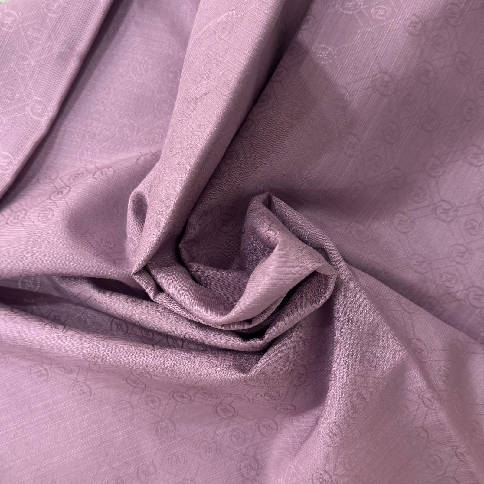 Vakko Pamuk İpek Monogram Şal 40752-Lila