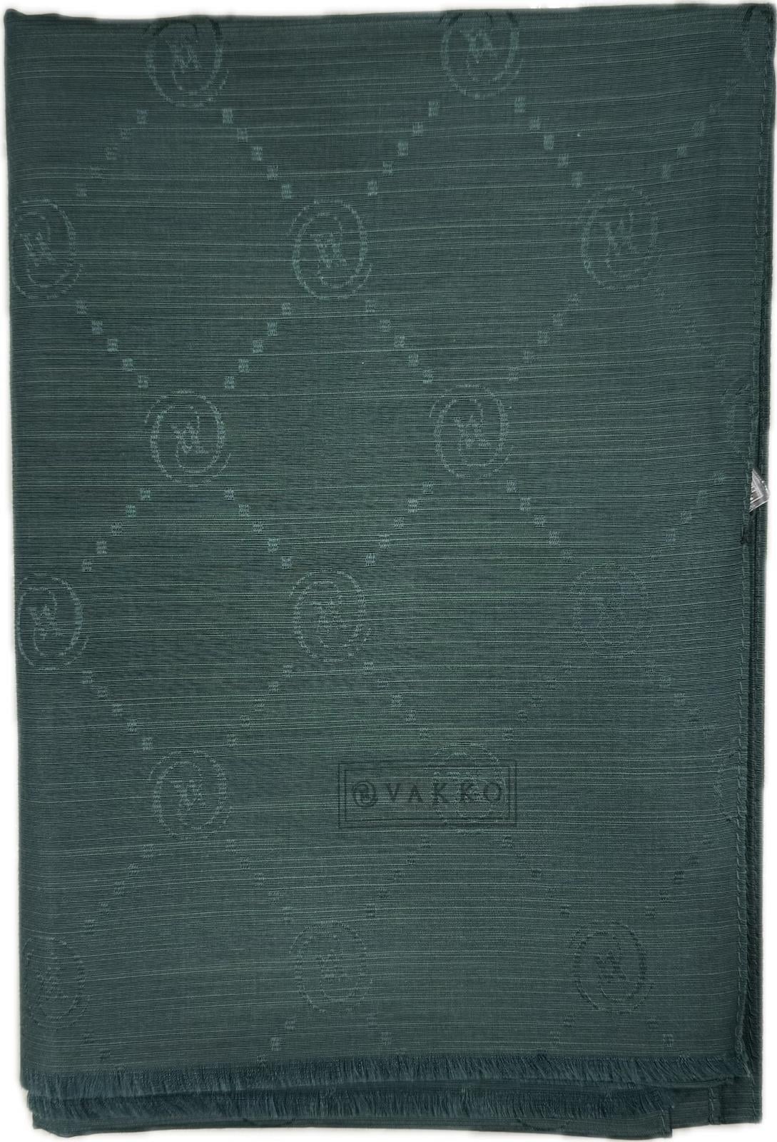 Vakko Pamuk İpek Monogram Şal 40753-Nefti