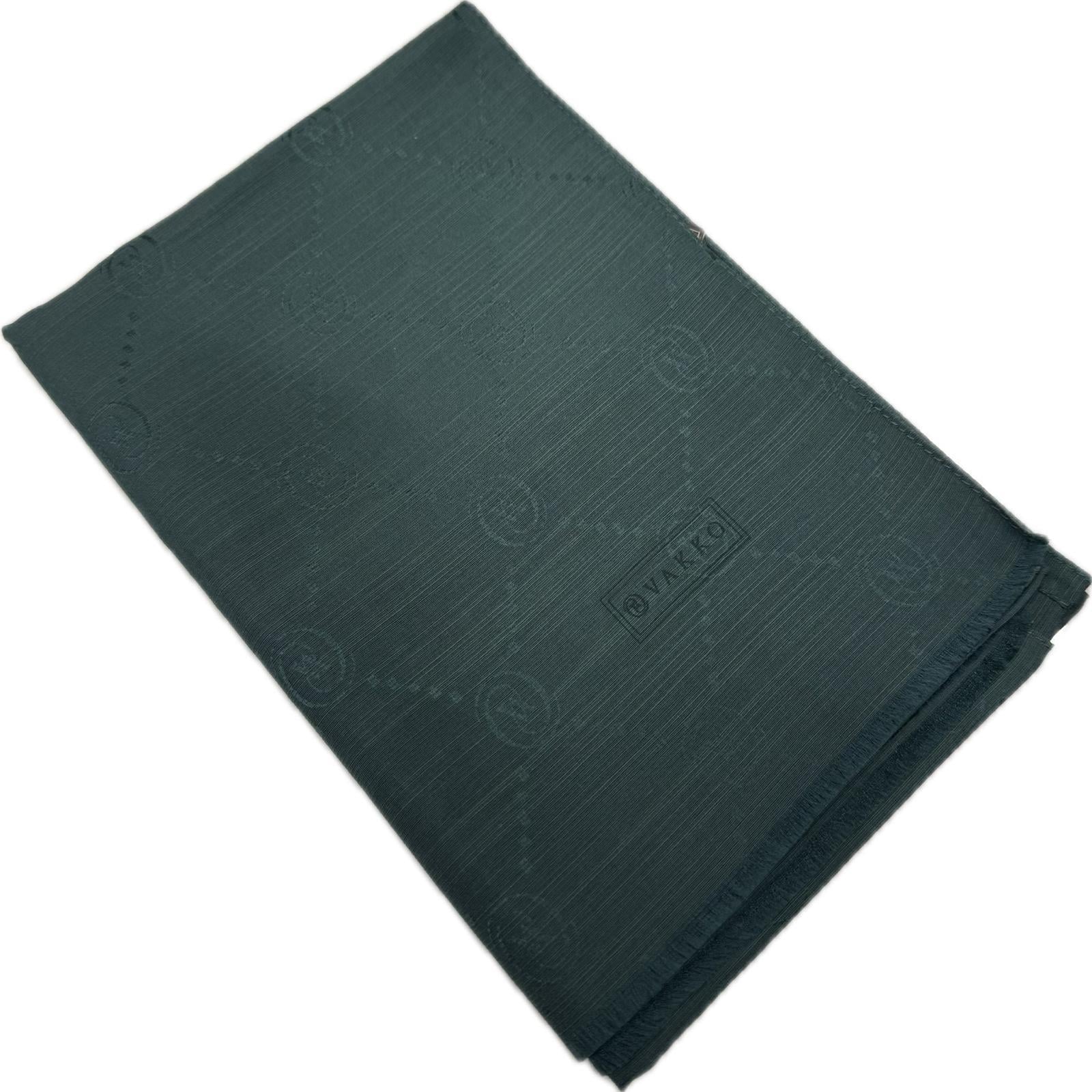 Vakko Pamuk İpek Monogram Şal 40753-Nefti