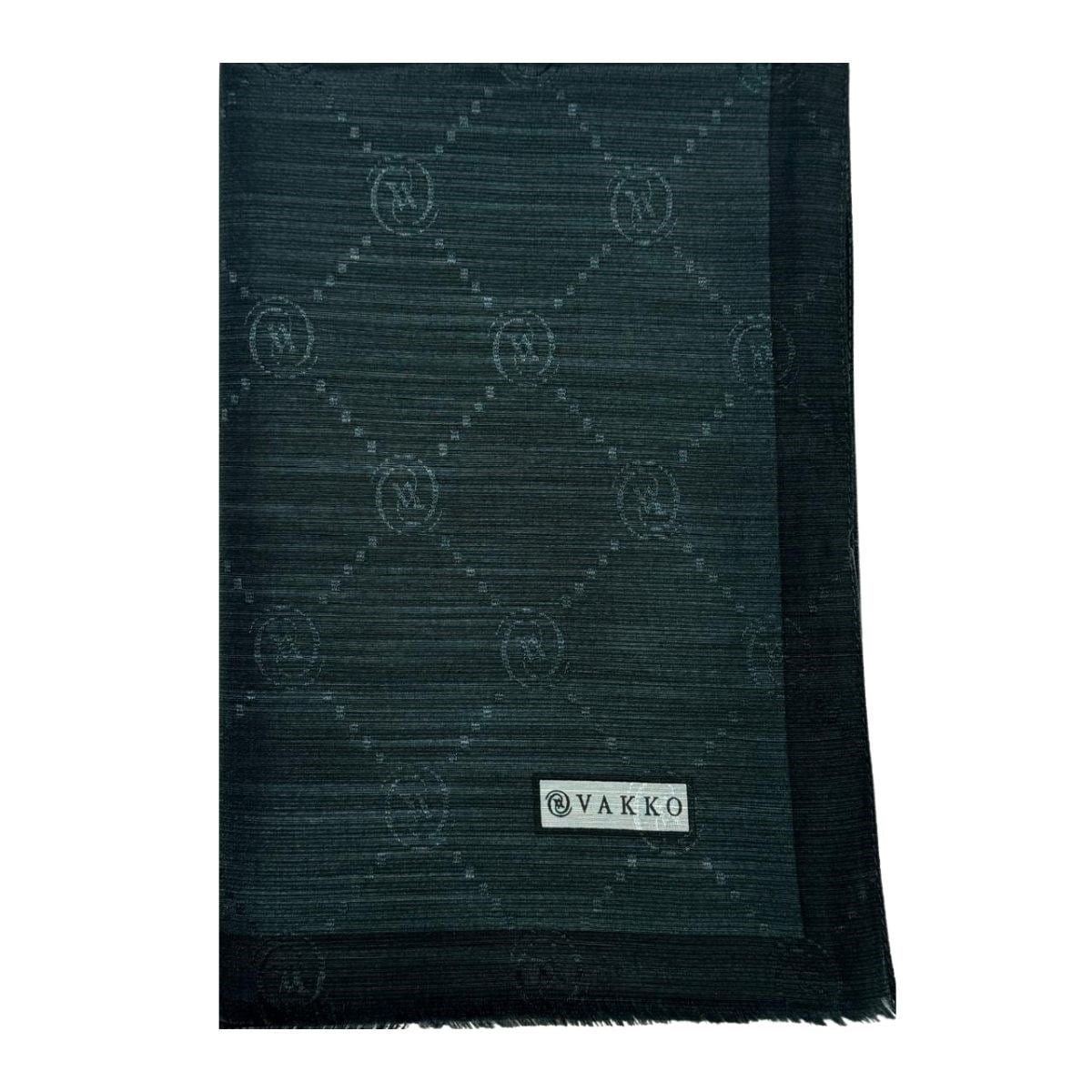 Vakko Pamuk İpek Monogram Şal 42140-Nefti
