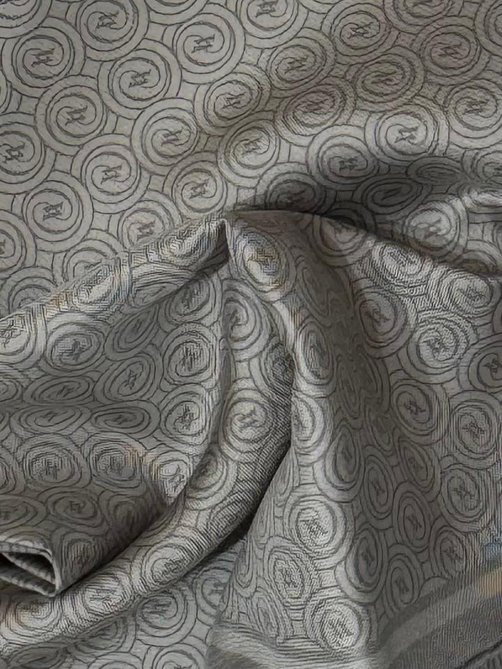 Vakko Tivil Monogram İpek Eşarp 41408-Kum