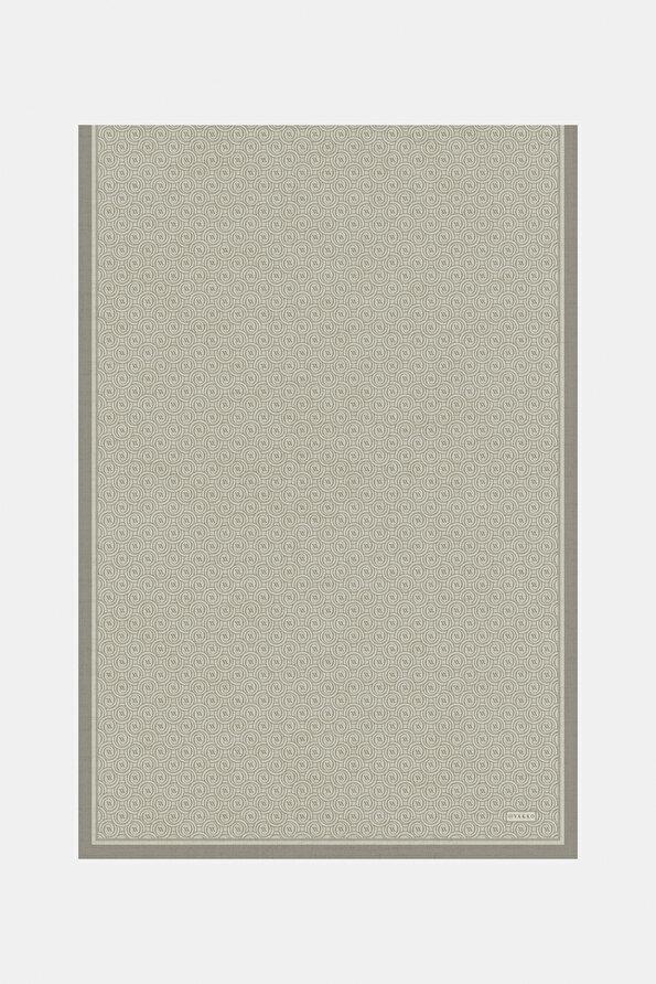 Vakko Tivil Monogram İpek Şal 41407-Kum
