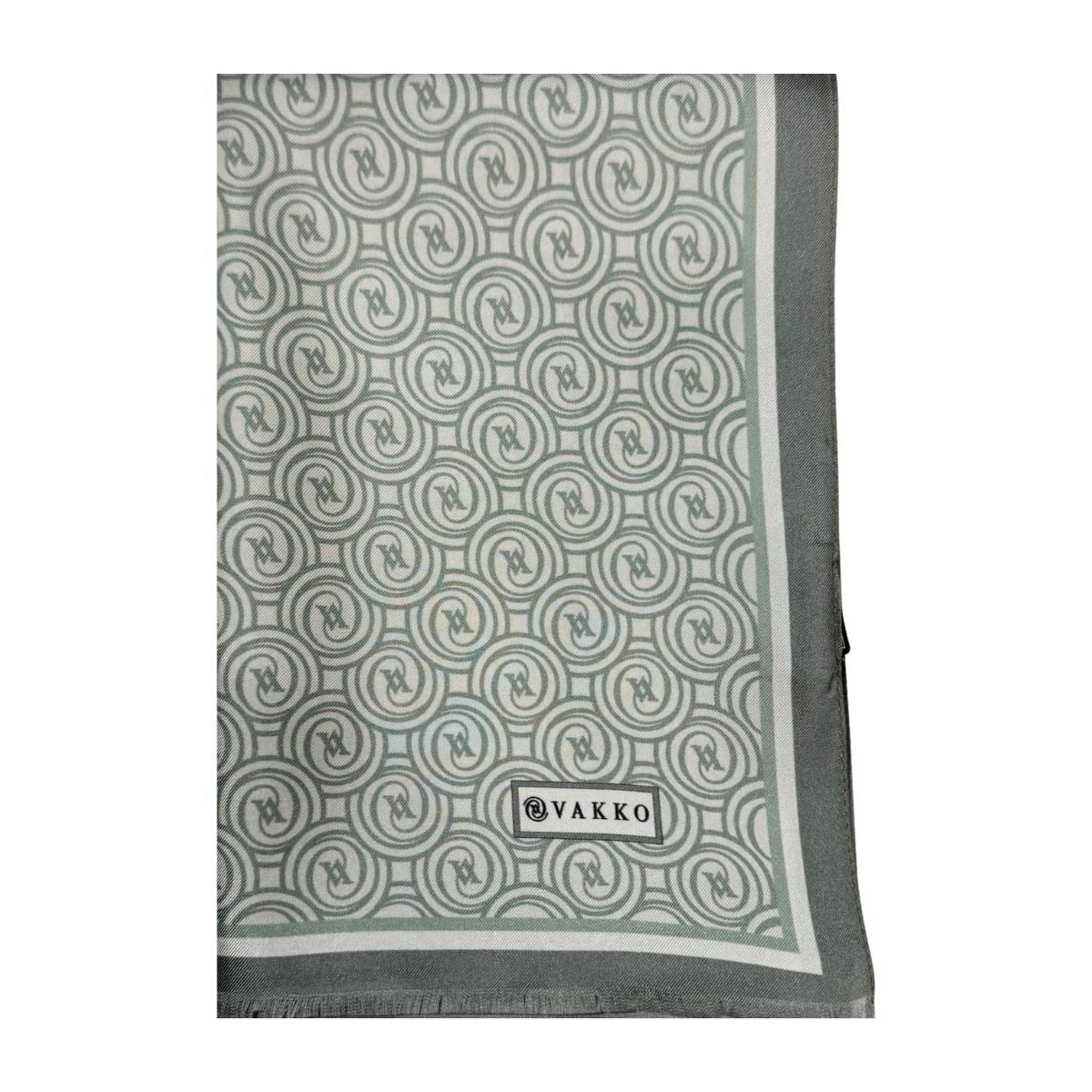 Vakko Tivil Monogram Şal 41407-Açık Yeşil