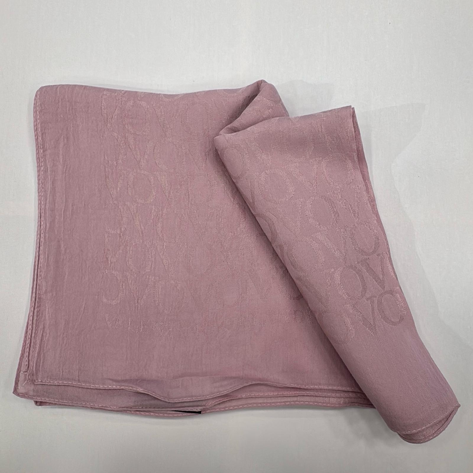 Valentino Orlandi Jakarlı Monogram Şal  27042025-Pembe