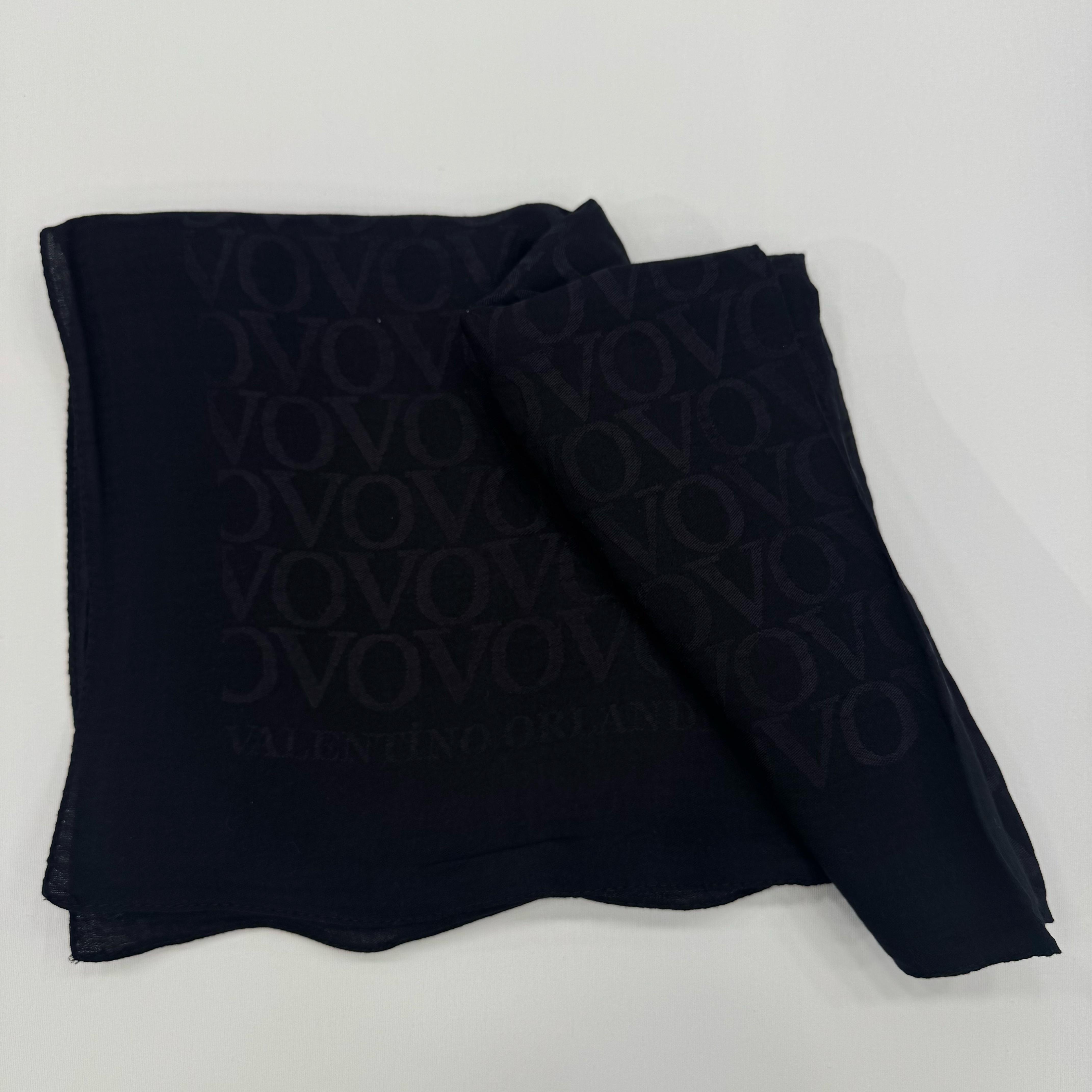 Valentino Orlandi Jakarlı Monogram Şal  27042025-Lacivert
