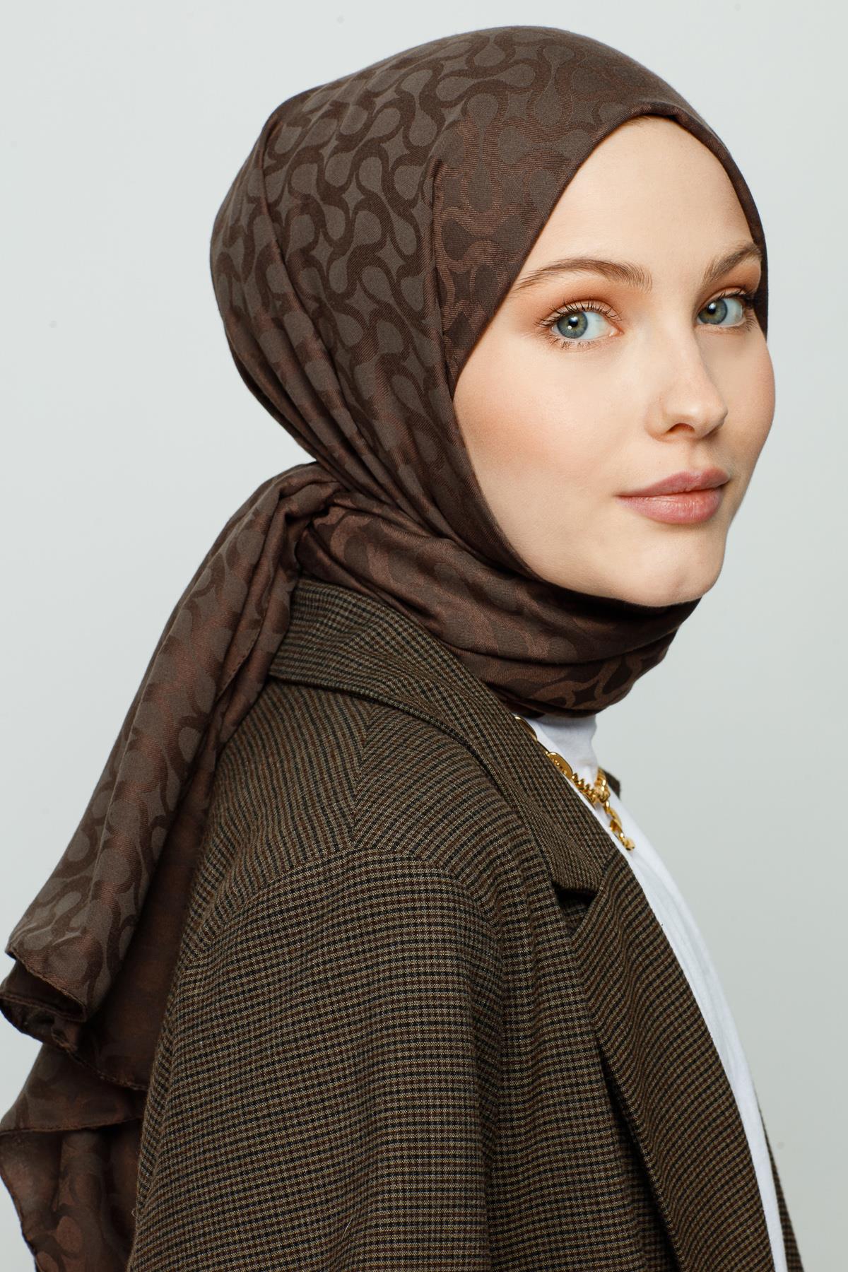 Valor Bloom Desen Şal 2470-Bademi