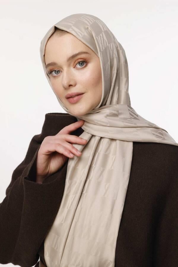 Valor Scarf İcon Desen Şal 2593-Bej
