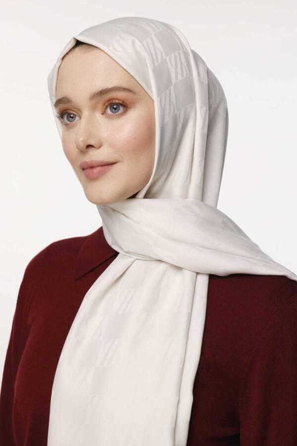 Valor Scarf İcon Desen Şal 2593-İnci Tozu