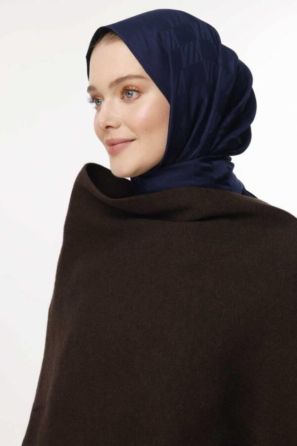 Valor Scarf İcon Desen Şal 2593-Lacivert