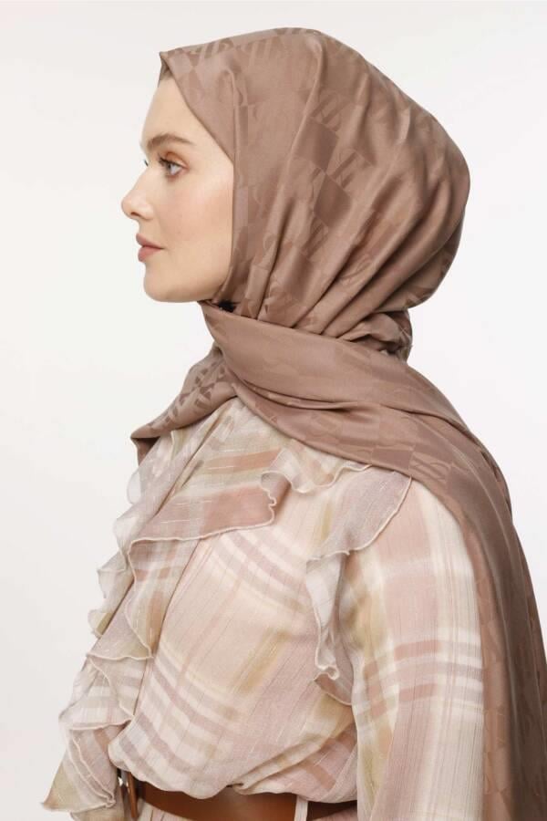 Valor Scarf İcon Desen Şal 2593-Toprak