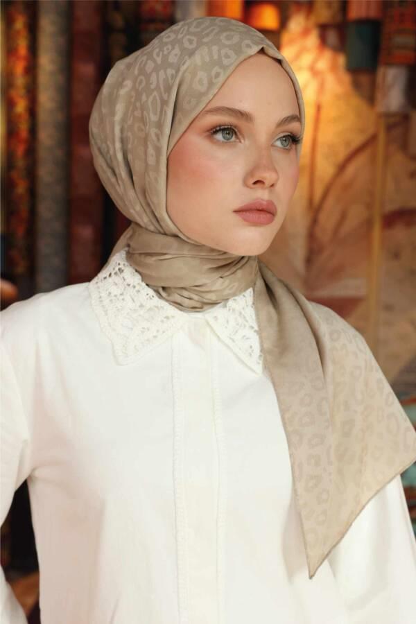 Valor Scarf Leopar Desen Şal 2657-Bej