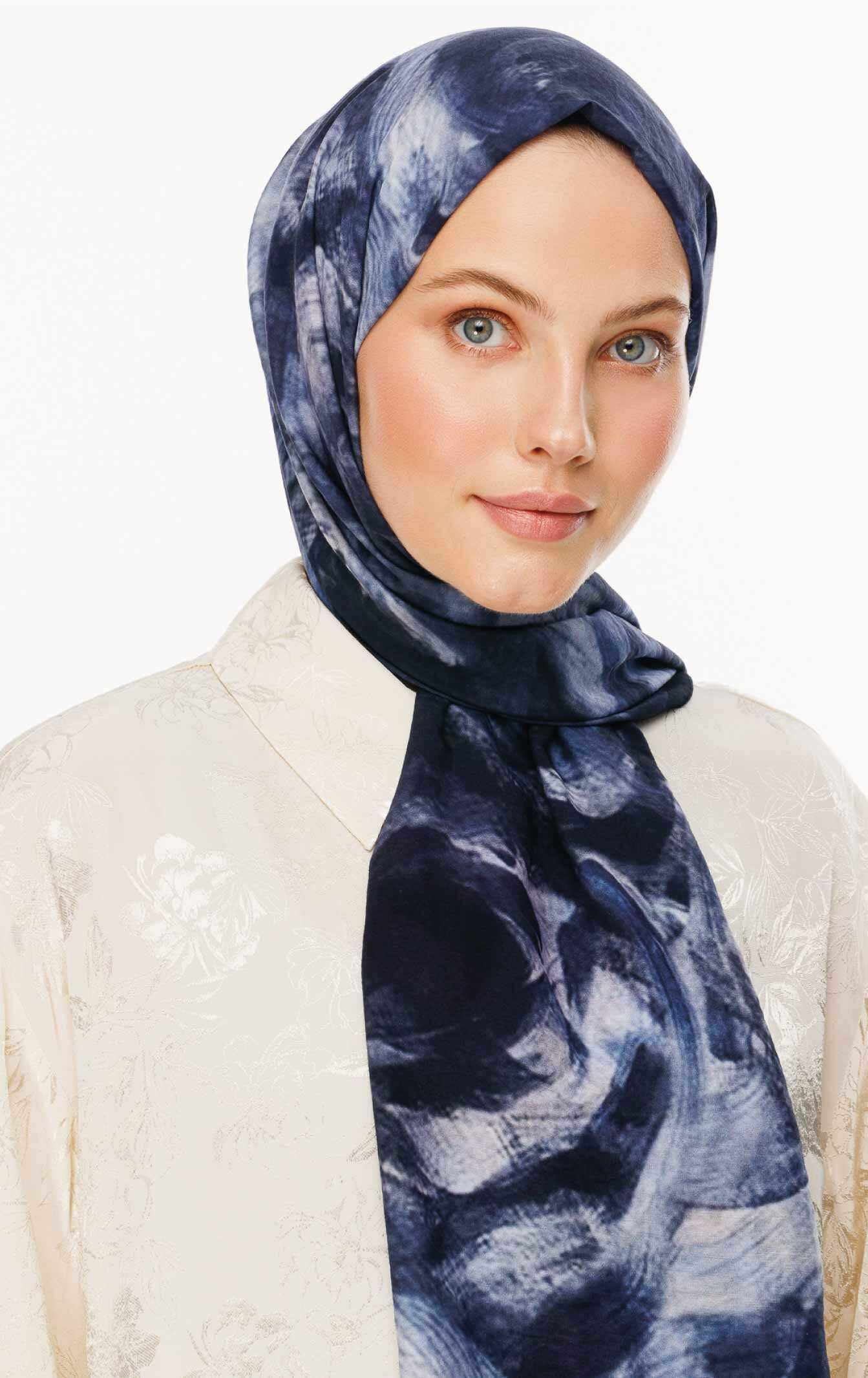 Valor Scarf Watercolor Dark Rose Şal 10112024-2494