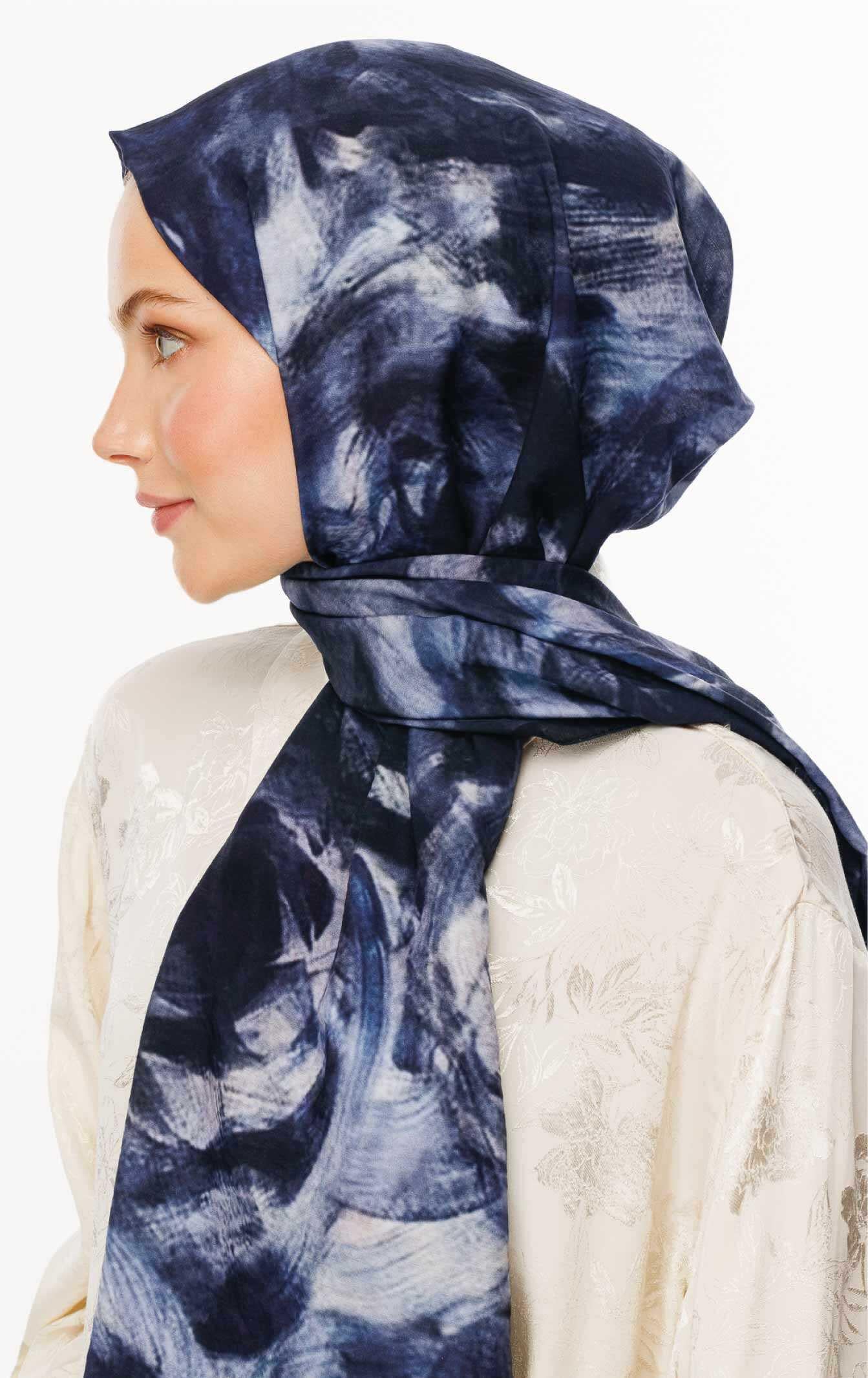 Valor Scarf Watercolor Dark Rose Şal 10112024-2494