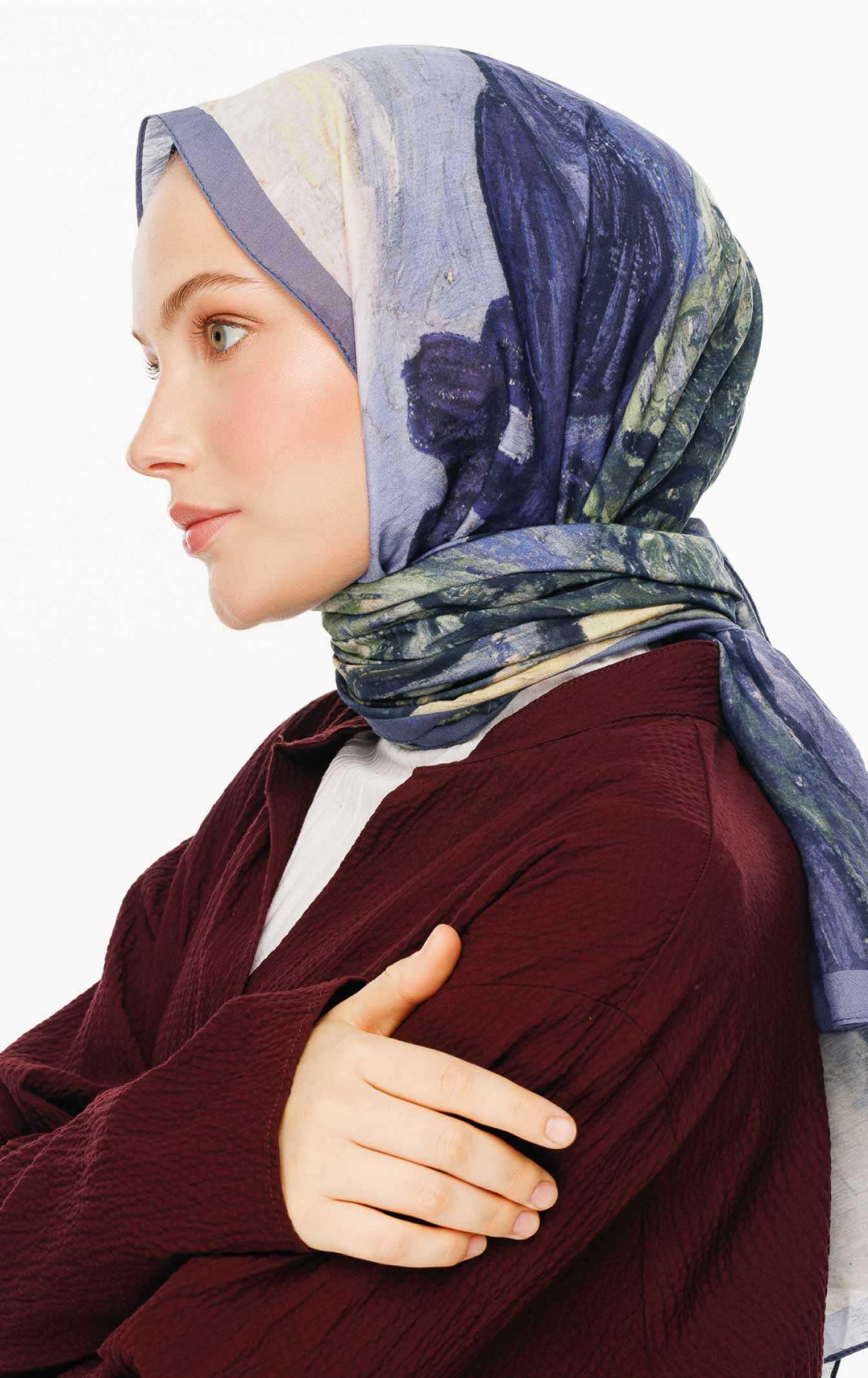 Valor Scarf Watercolor Moss Şal 07112024-2503