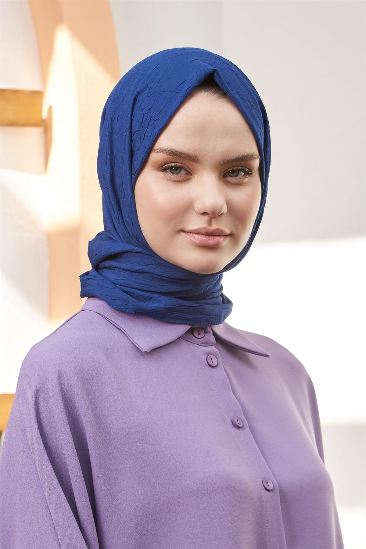 Viva Bambu Kraş (Crush) Şal 2055-Lacivert