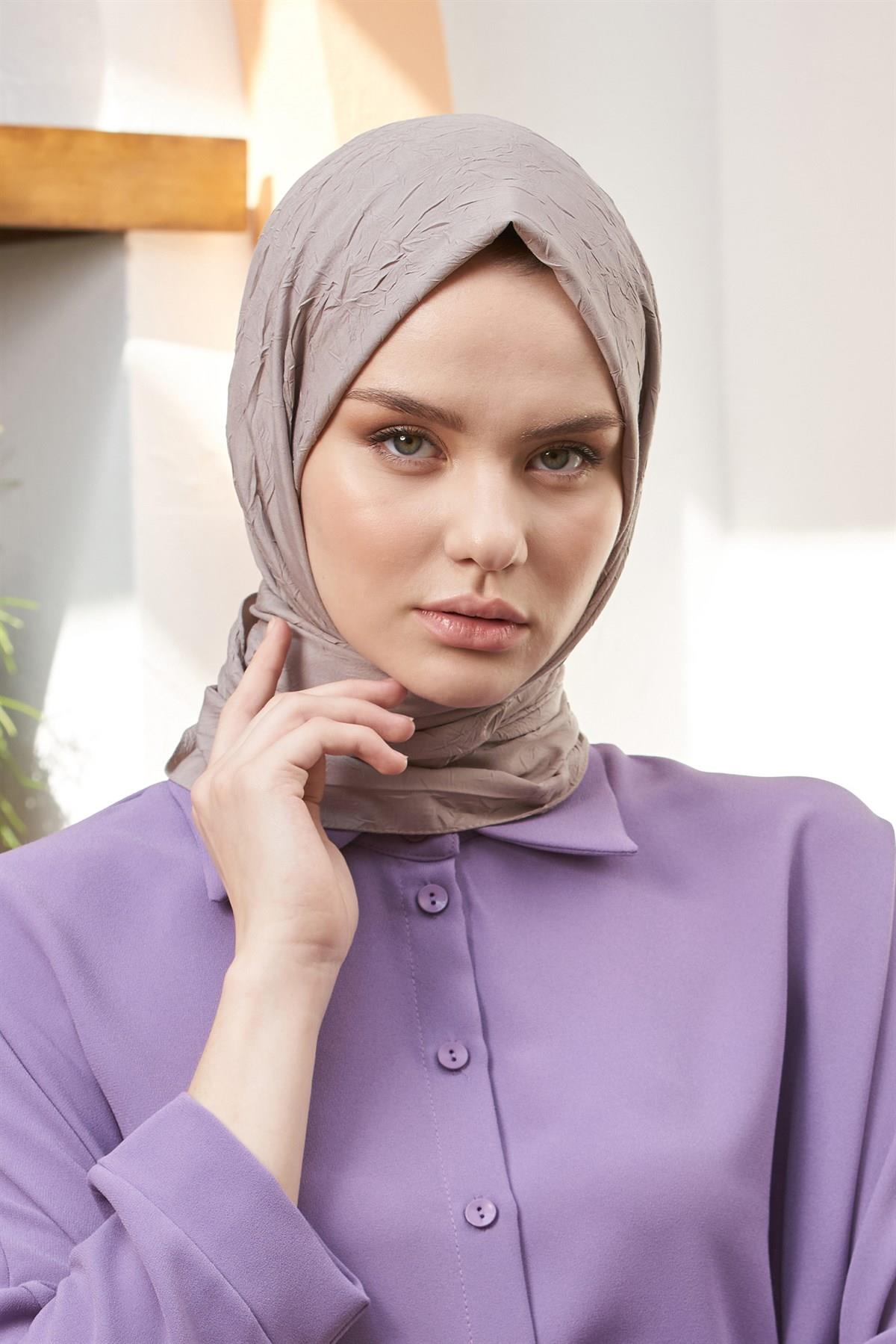 Viva Bambu Kraş (Crush) Şal 2055-Vizon
