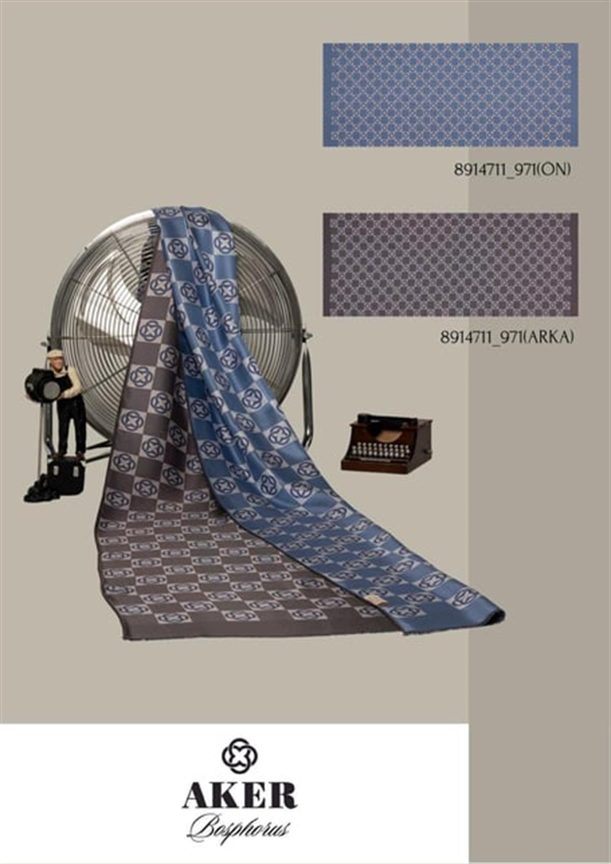 Aker Bosphorus Çift Taraflı İpek Etol Şal 8914711-971