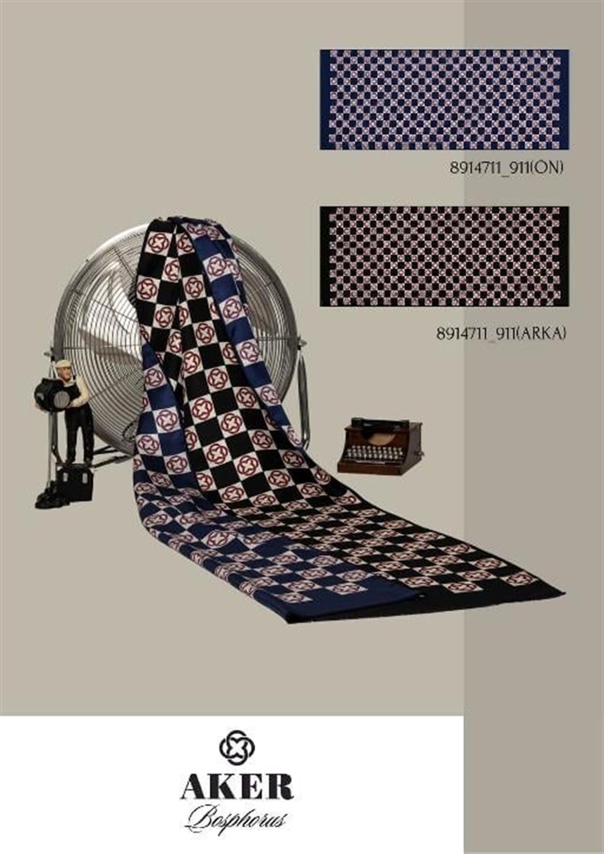 Aker Bosphorus Çift Taraflı İpek Etol Şal 8914711-911