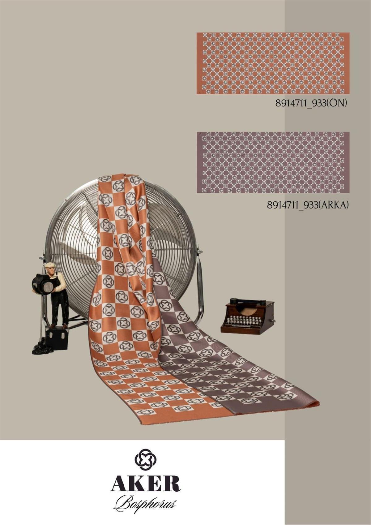 Aker Bosphorus Çift Taraflı İpek Etol Şal 8914711-933