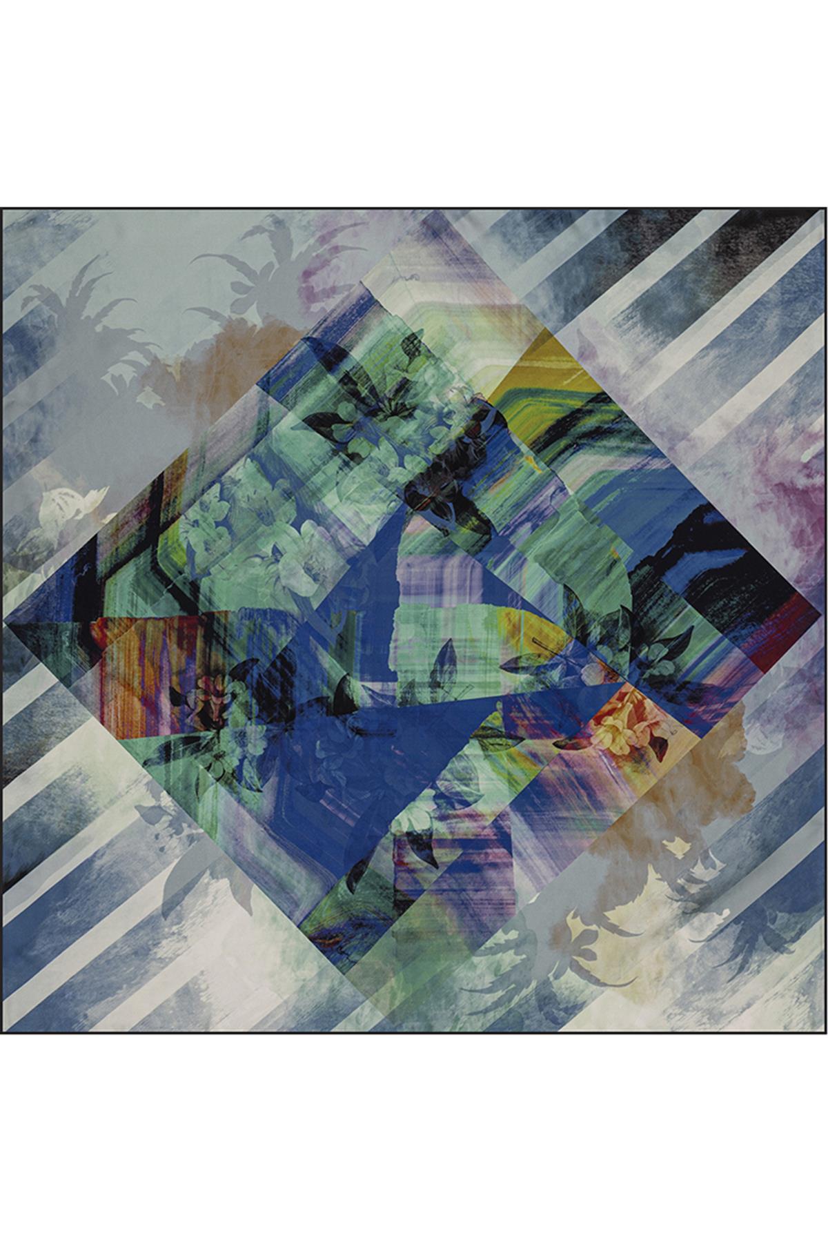 Aker Bosphorus Çift Taraflı Tivil  İpek Eşarp 8836712-921