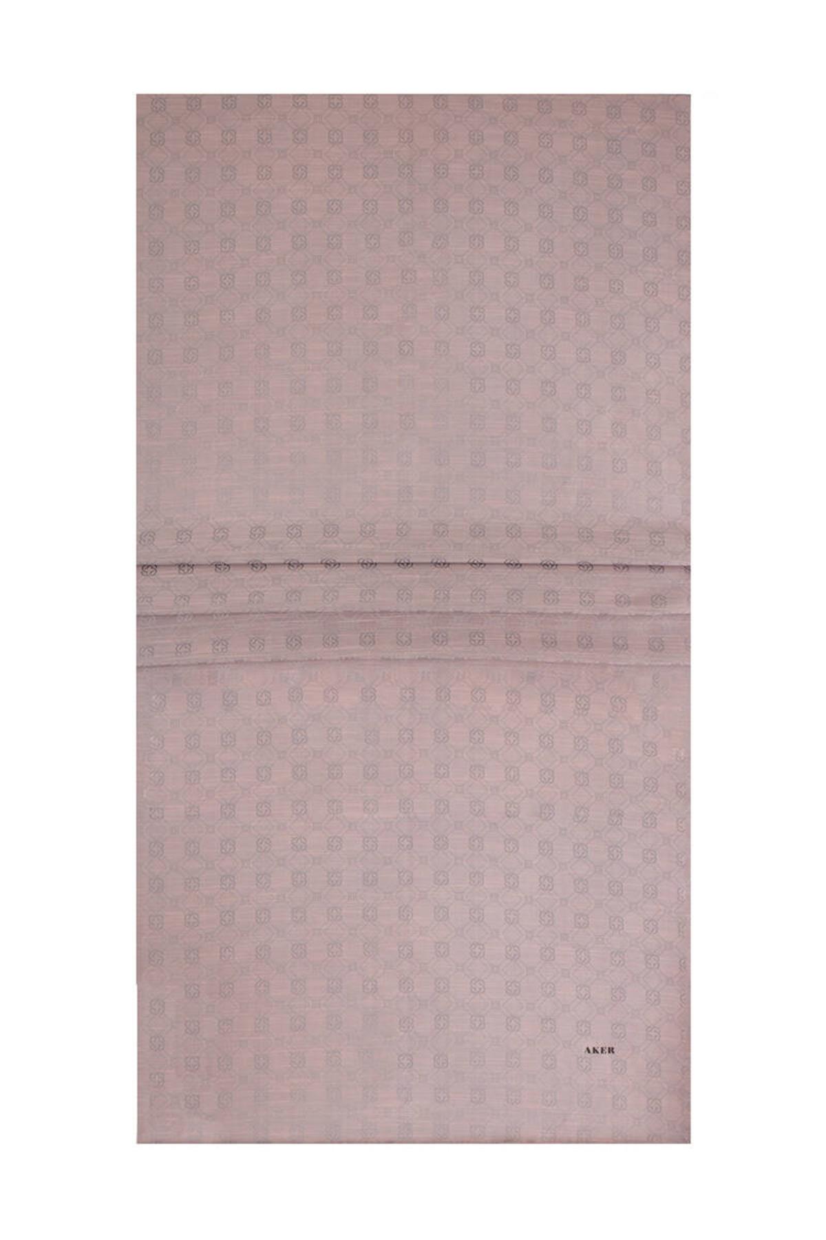 Aker Logolu İpek Koton Jakar Şal 8935977-971