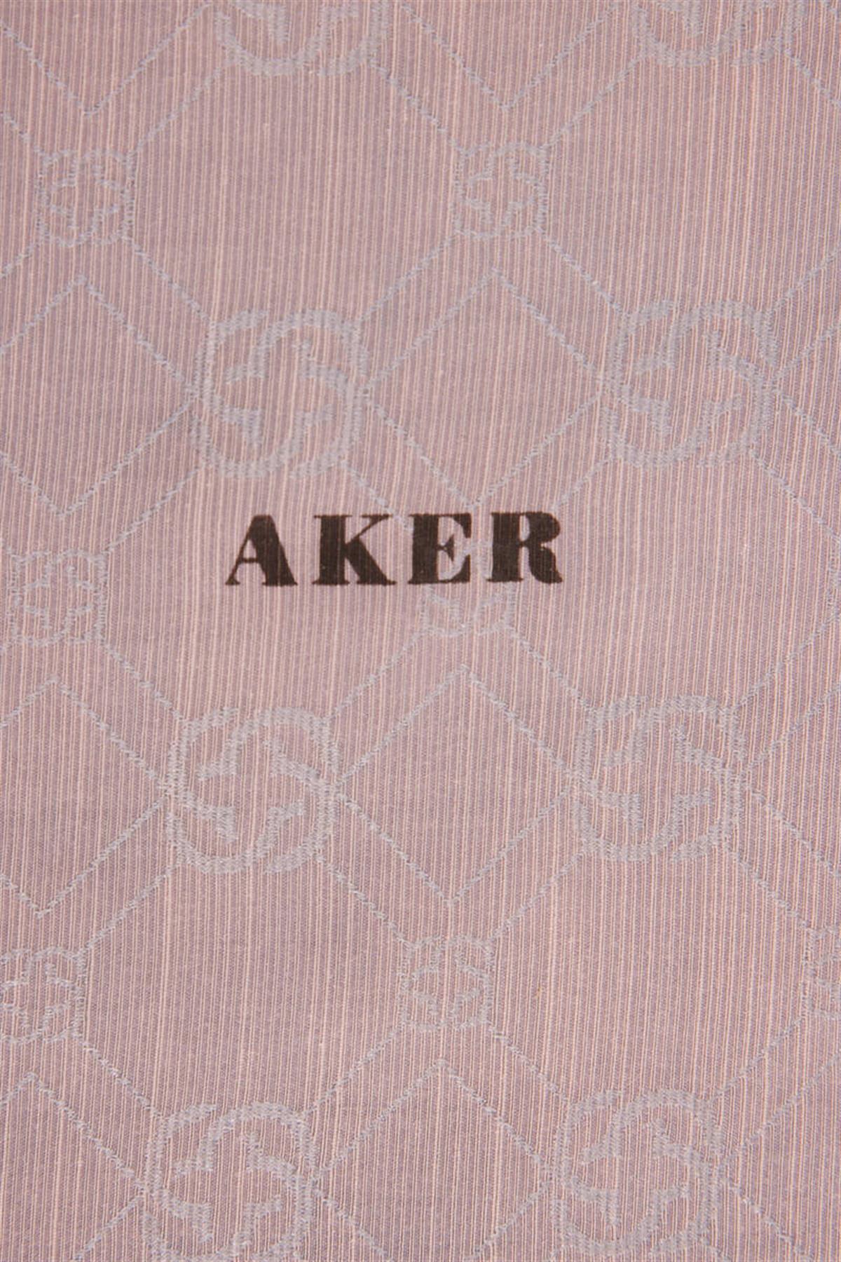 Aker Logolu İpek Koton Jakar Şal 8935977-971