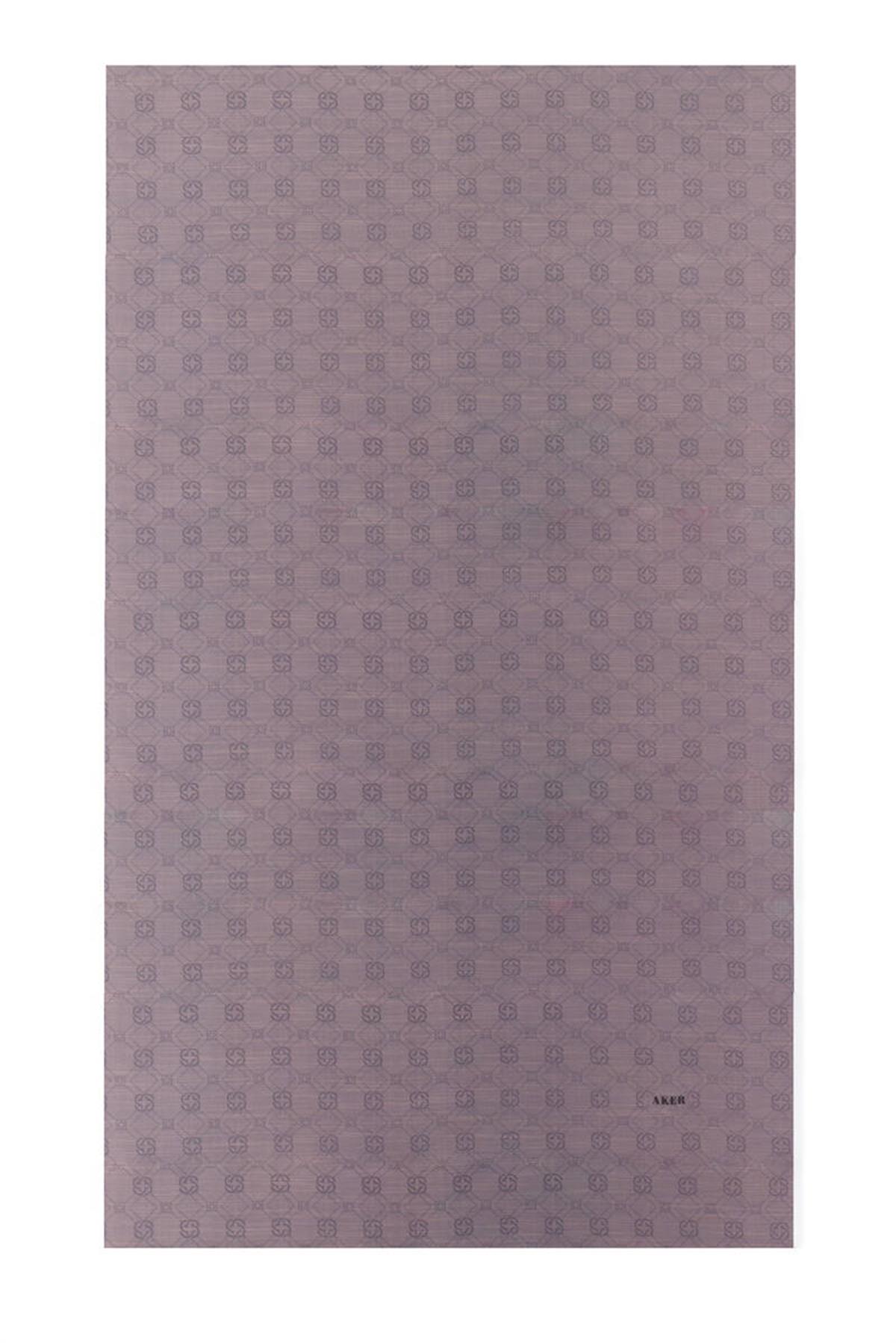 Aker Logolu İpek Koton Jakar Şal 8935977-974