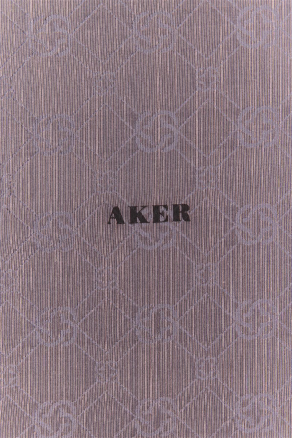 Aker Logolu İpek Koton Jakar Şal 8935977-974