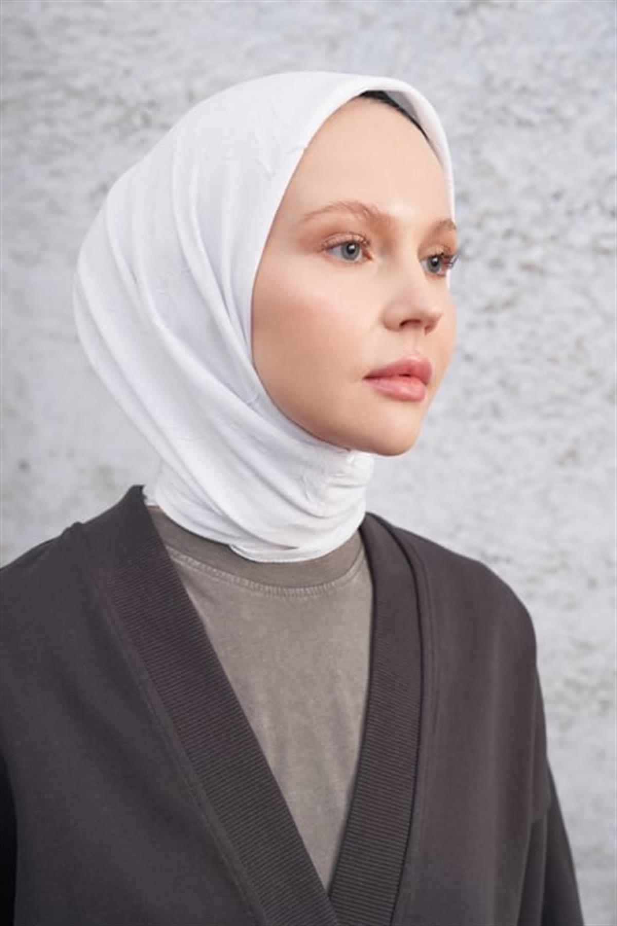 Armanda Bambu Kraş Eşarp 3286-Kırık Beyaz