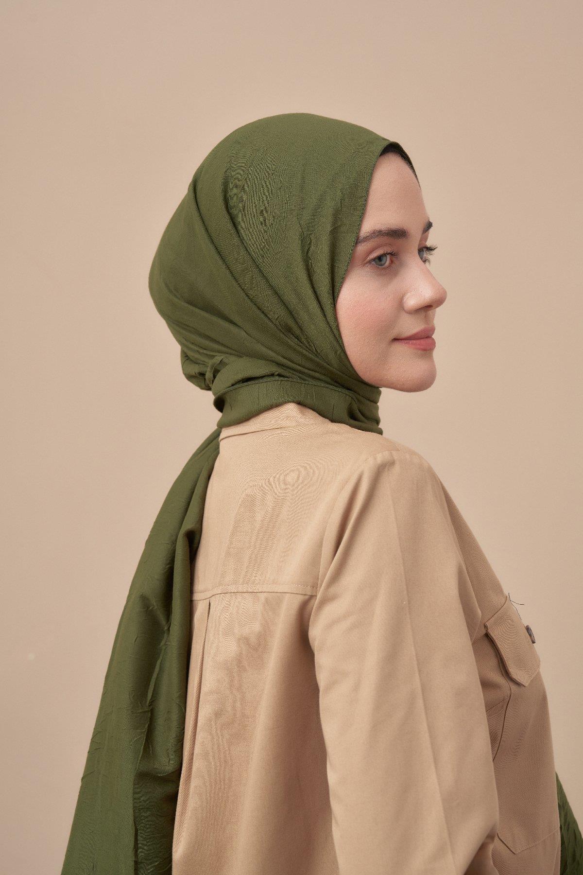 Armanda Bambu Kraş Şal 3285-Haki