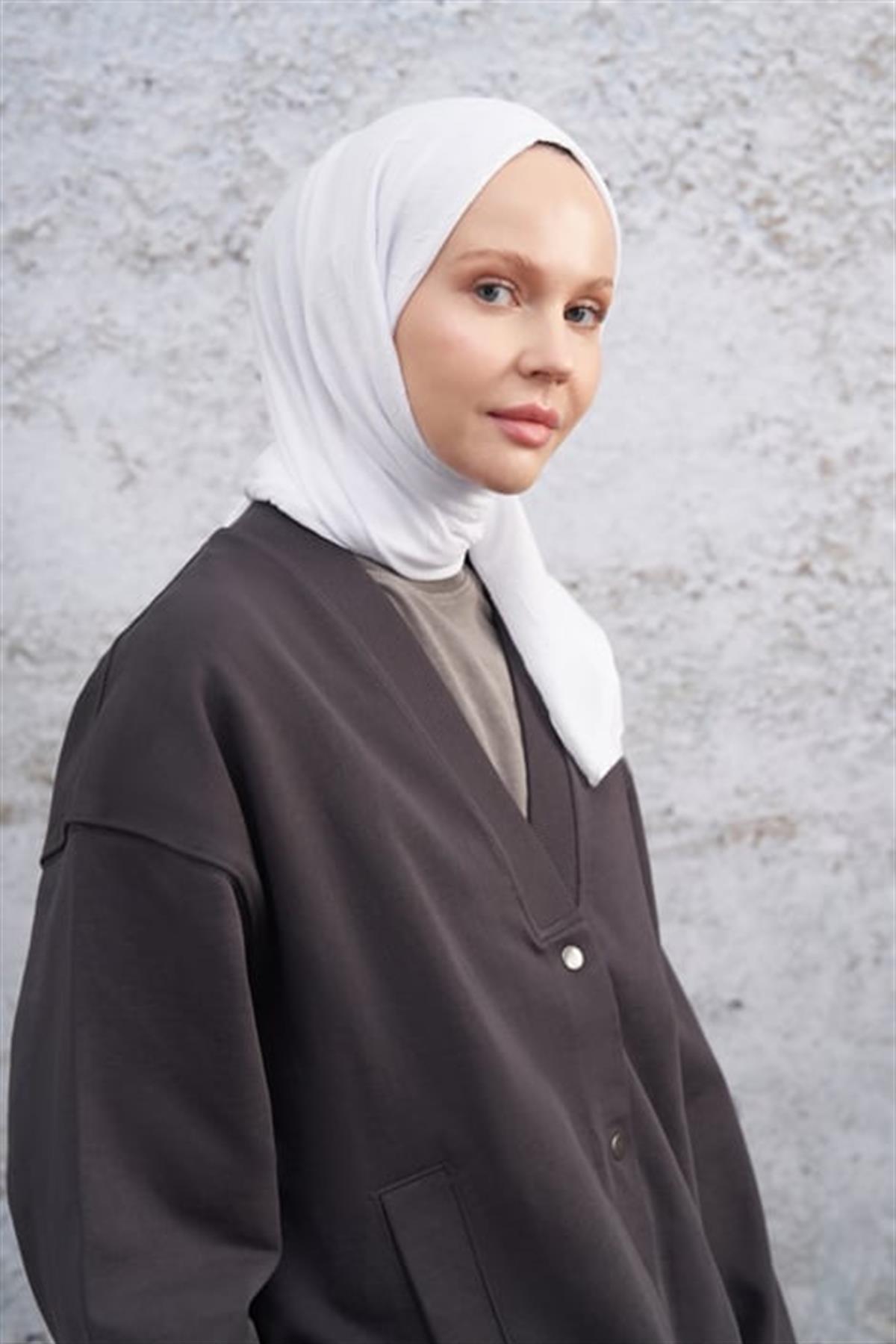 Armanda Bambu Kraş Şal 3285-Kırık Beyaz