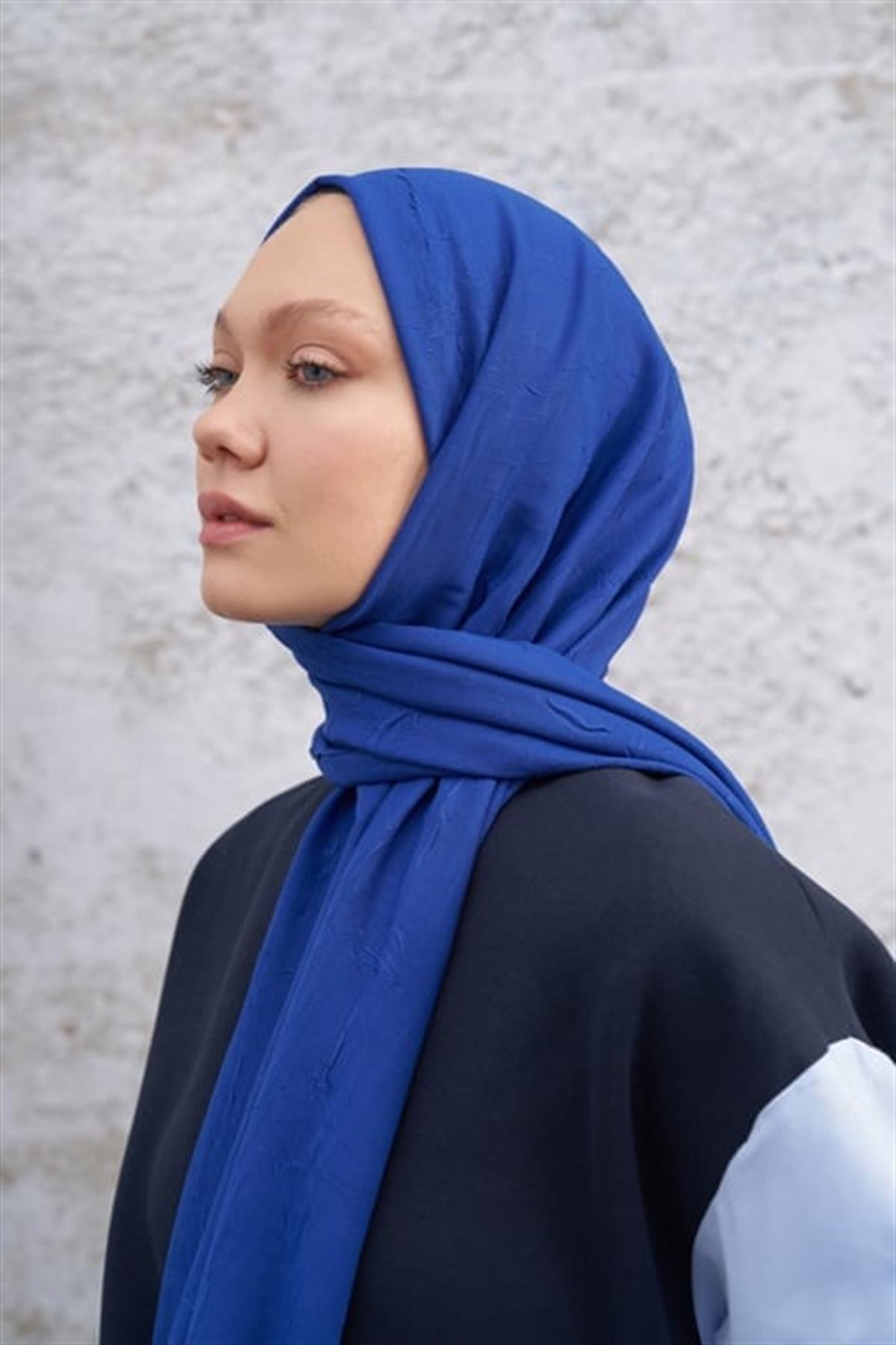 Armanda Bambu Kraş Şal 3285-Saks