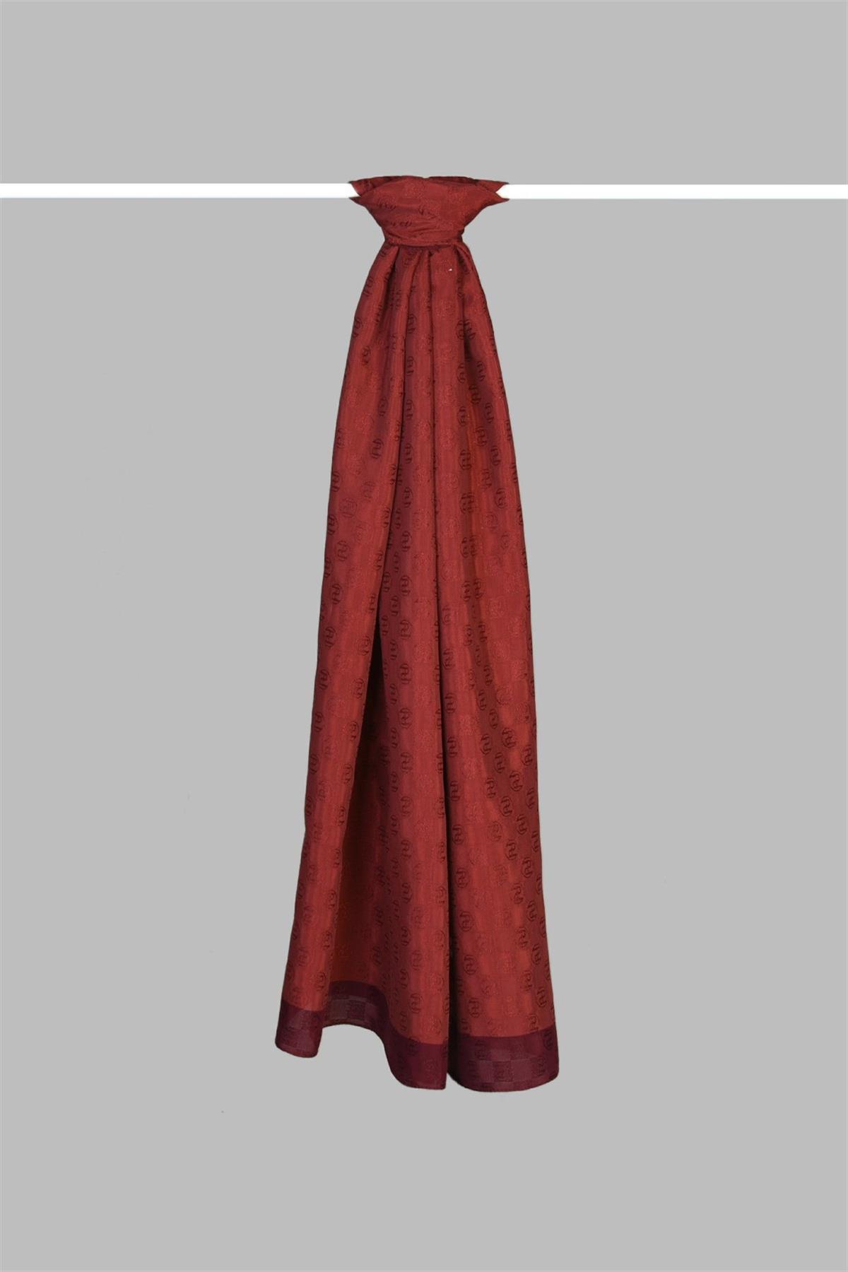 Armanda Dama Monogram Desenli Şal 3041-bordo