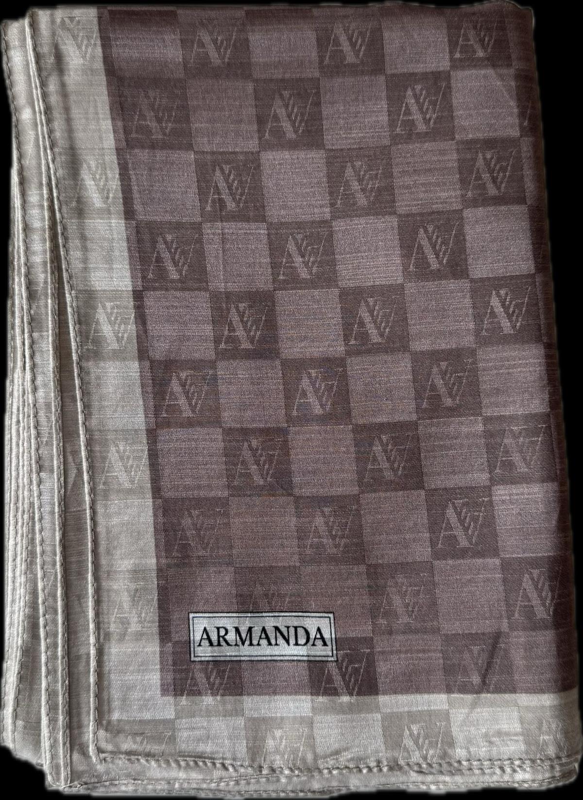 Armanda Dama Monogram Şal 3370-Bej Vizon