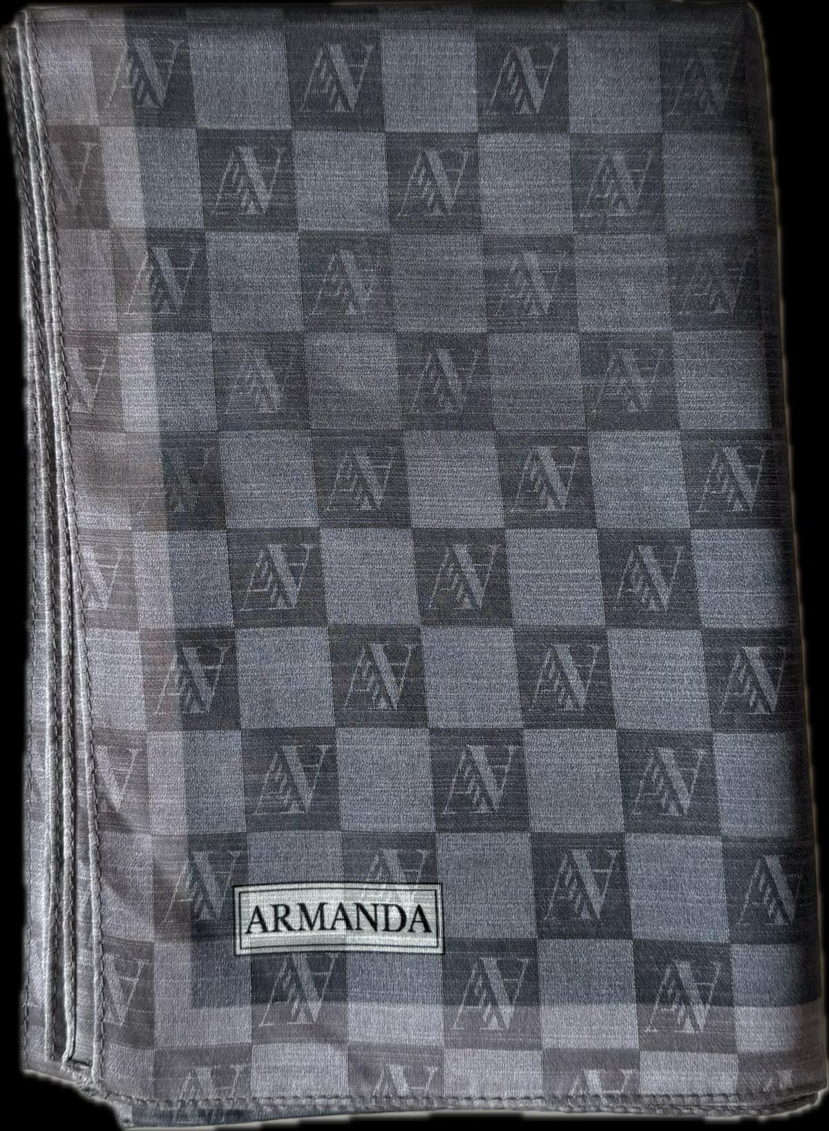 Armanda Dama Monogram Şal 3370-Füme