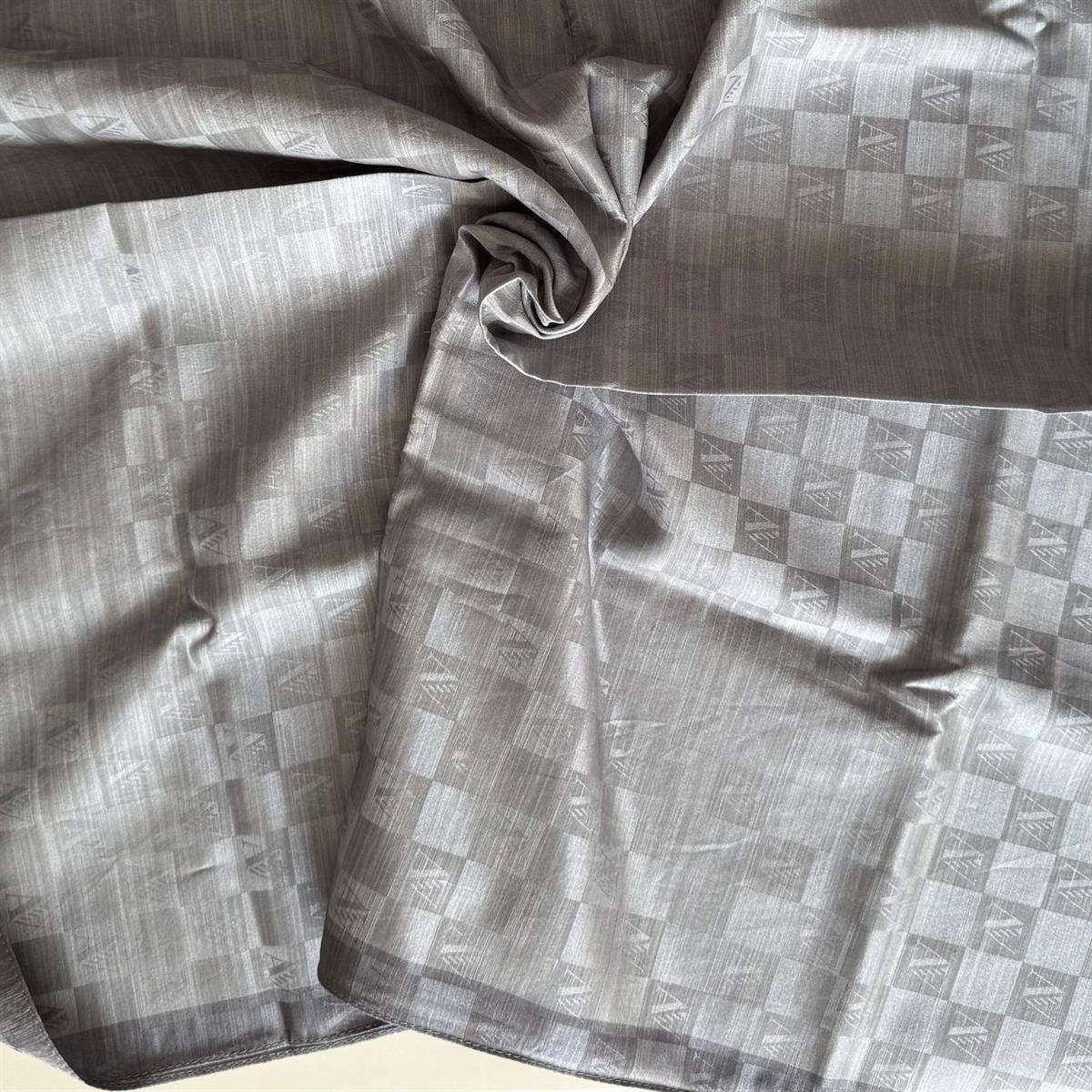 Armanda Dama Monogram Şal 3370-Gri