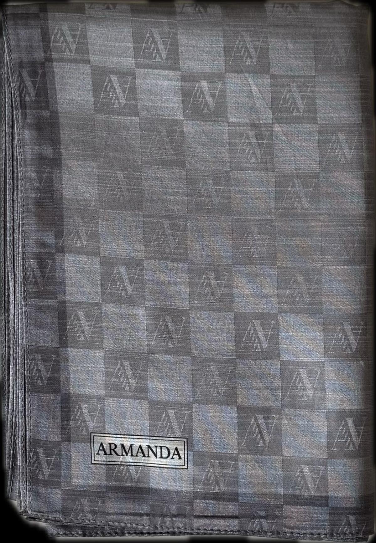 Armanda Dama Monogram Şal 3370-Gri