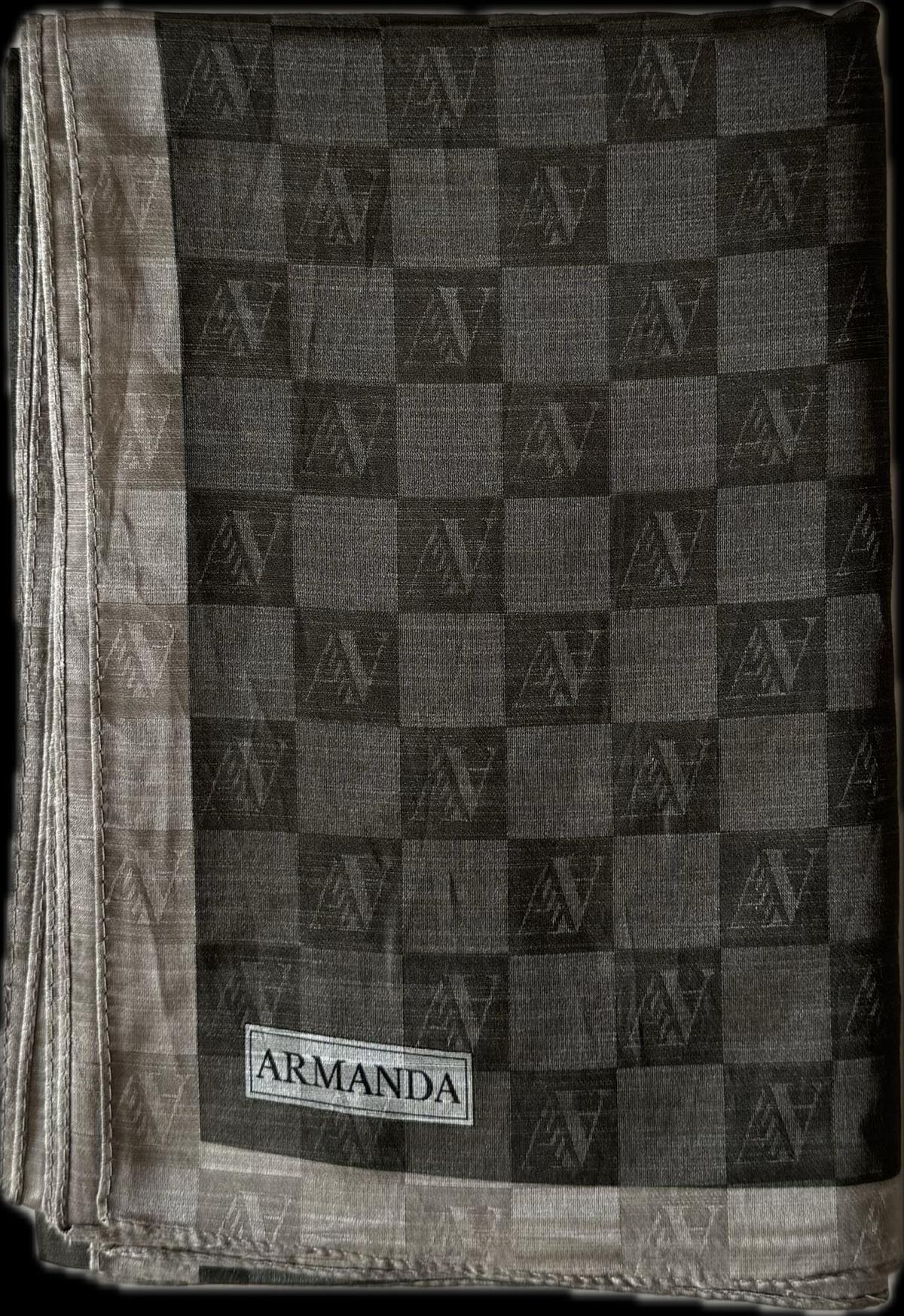 Armanda Dama Monogram Şal 3370-Haki