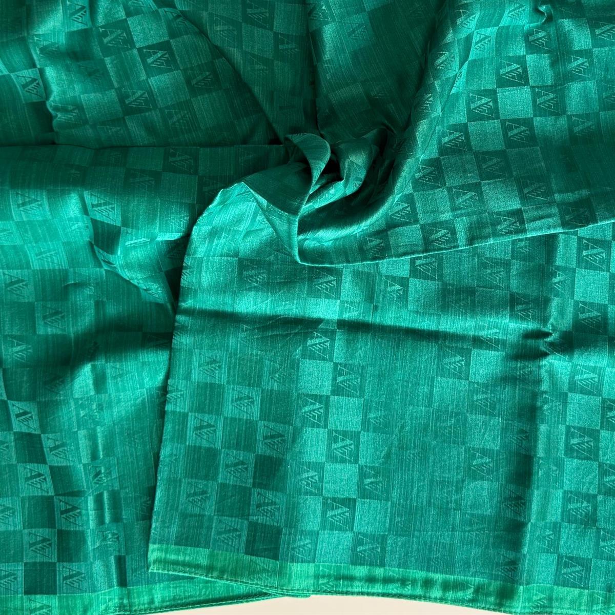 Armanda Dama Monogram Şal 3370-Zümrüt