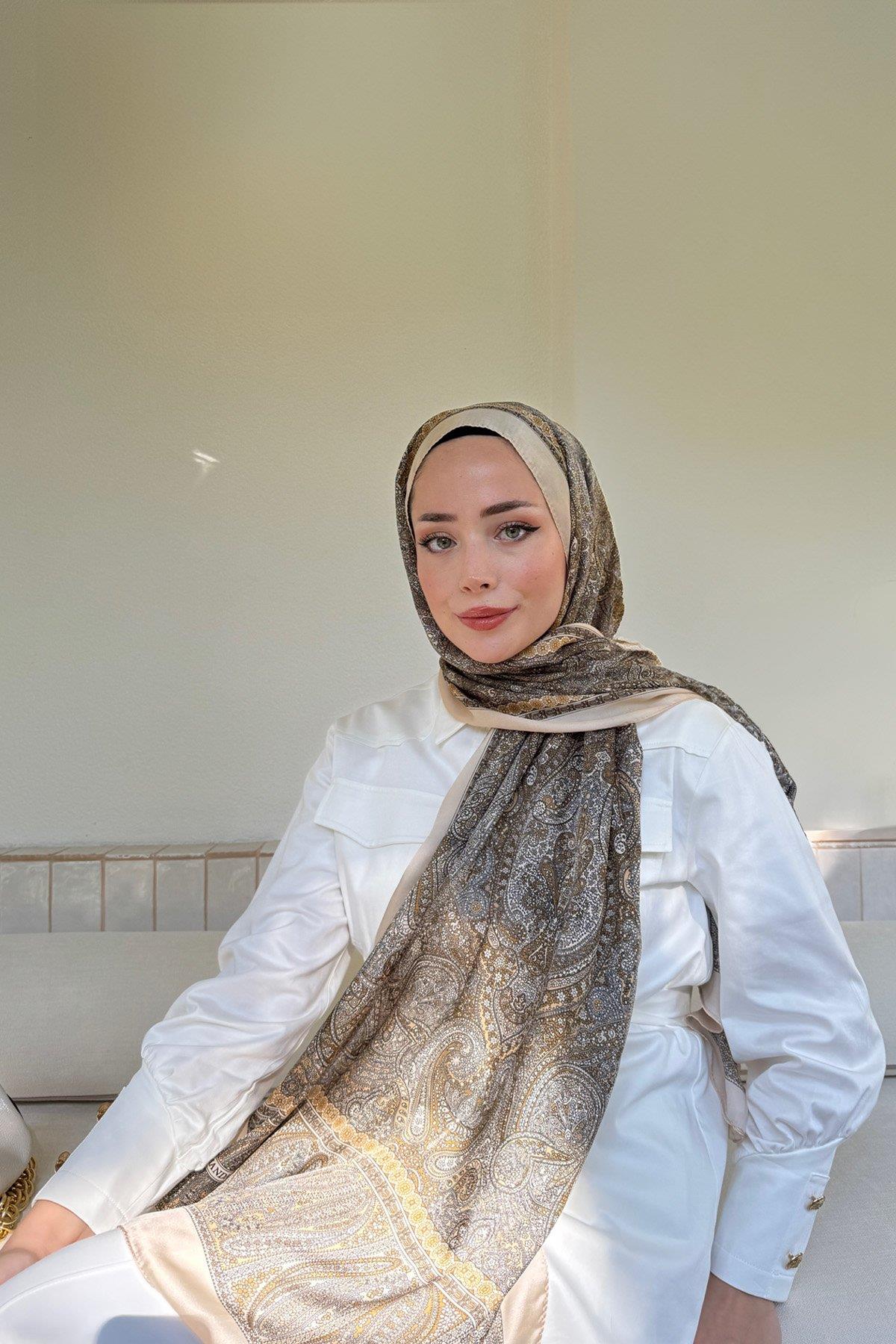 Armanda Etro Etnik Desen Şal 6036-bej