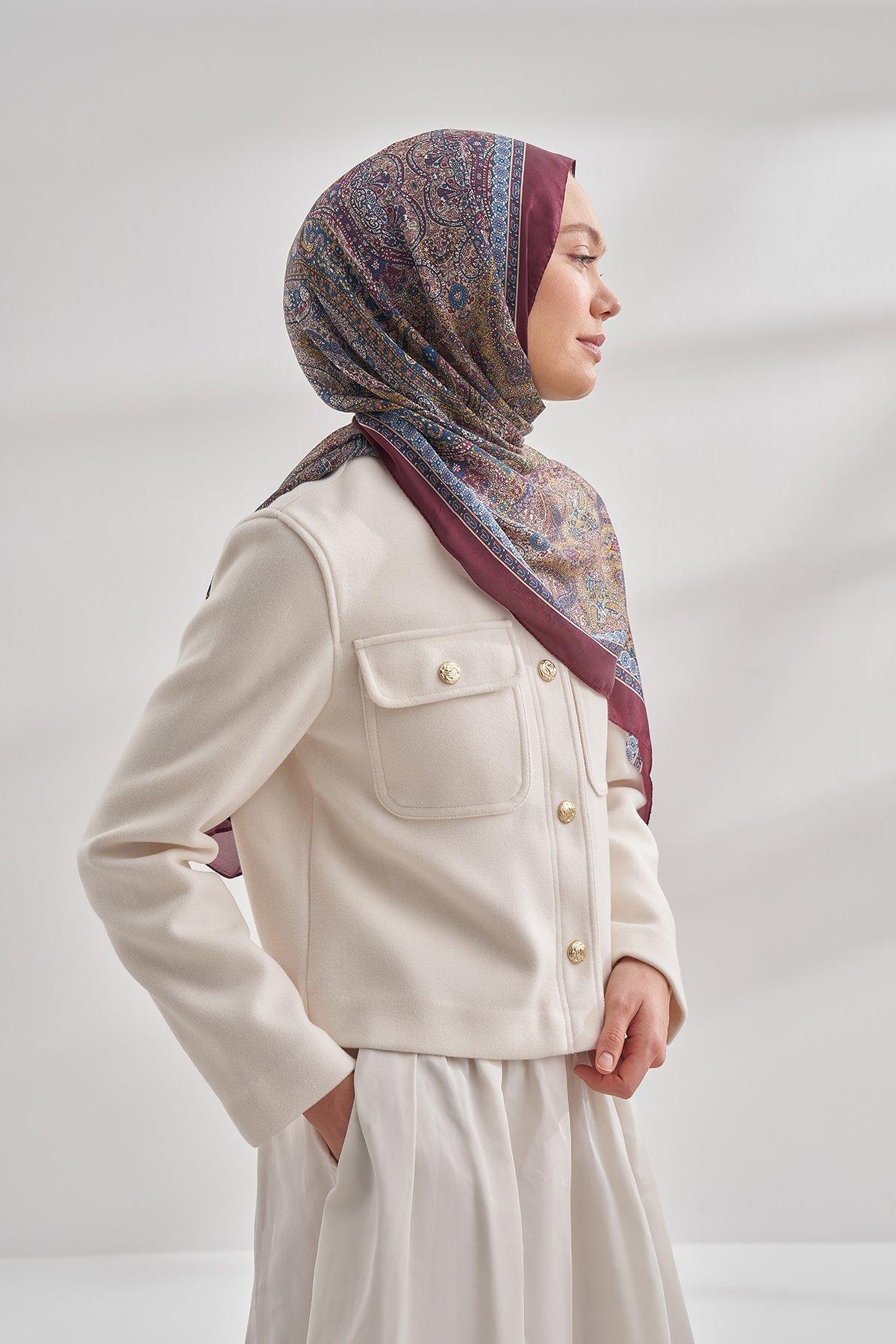 Armanda Etro Etnik Desen Şal 6036-bordo