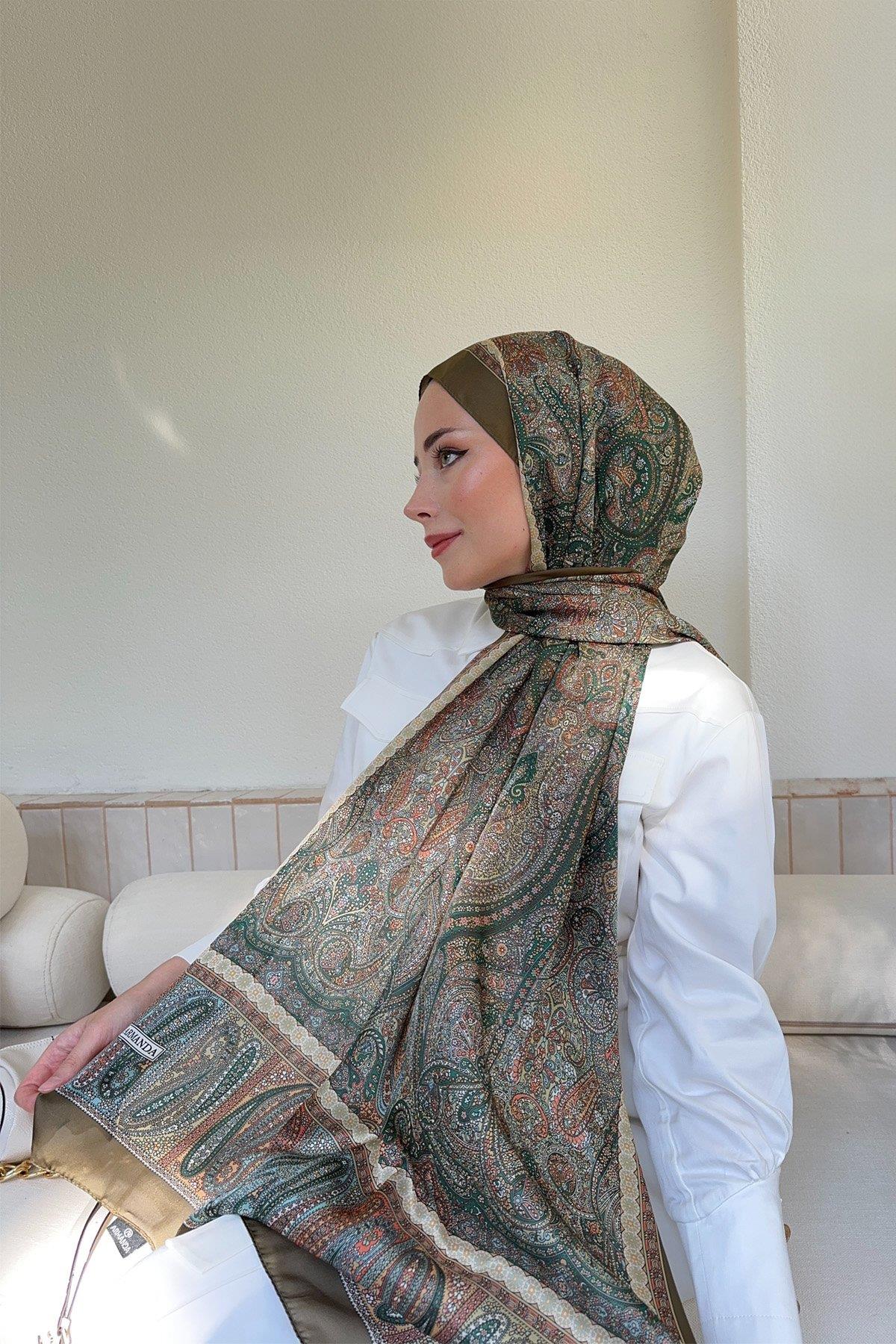 Armanda Etro Etnik Desen Şal 6036-Haki