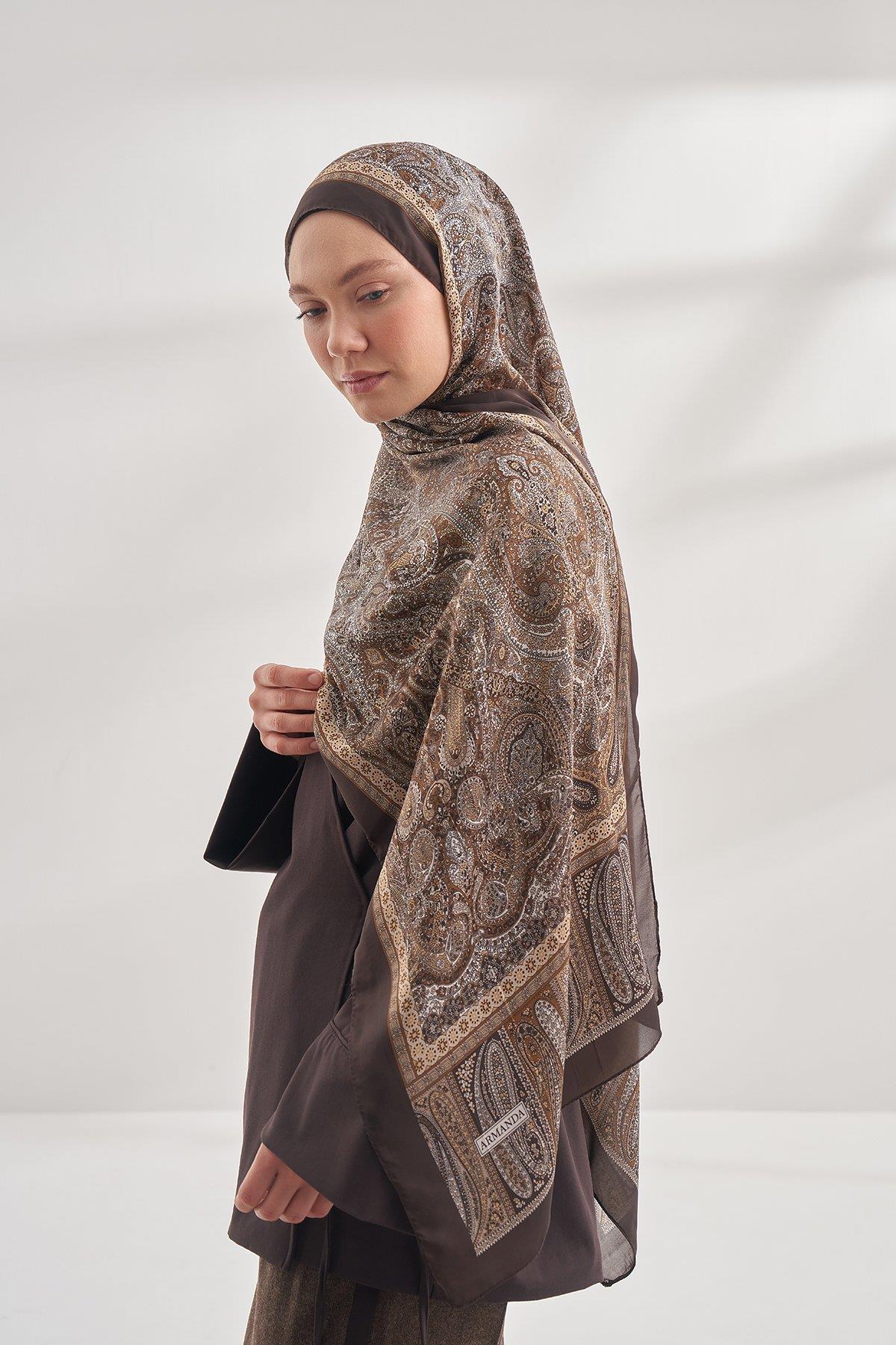 Armanda Etro Etnik Desen Şal 6036-kahve