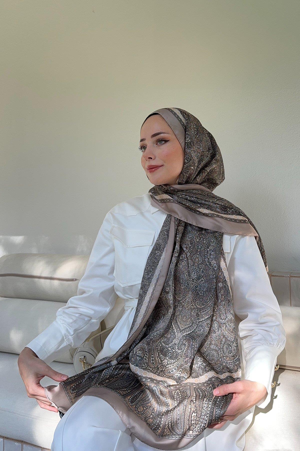 Armanda Etro Etnik Desen Şal 6036-Taş