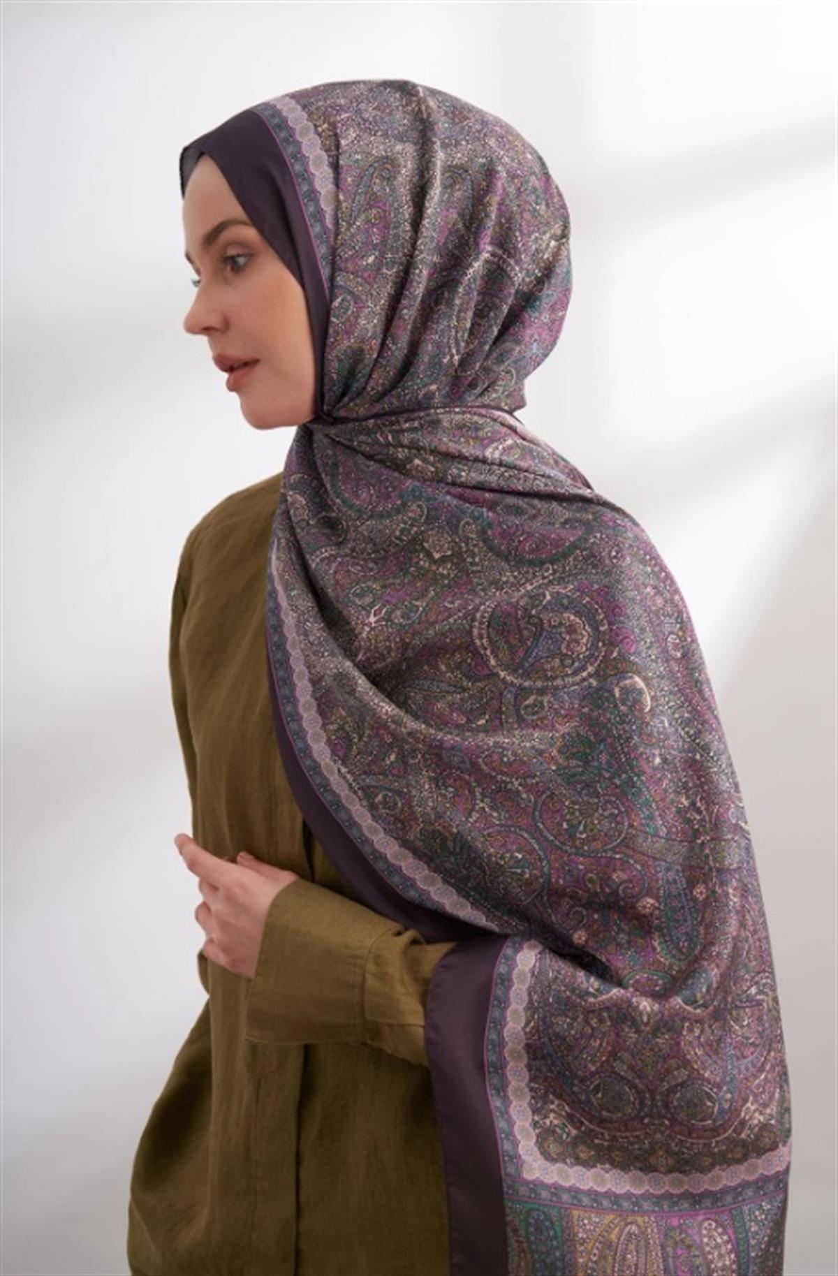 Armanda Etro Etnik Desen Şal 6036-Sıklamen