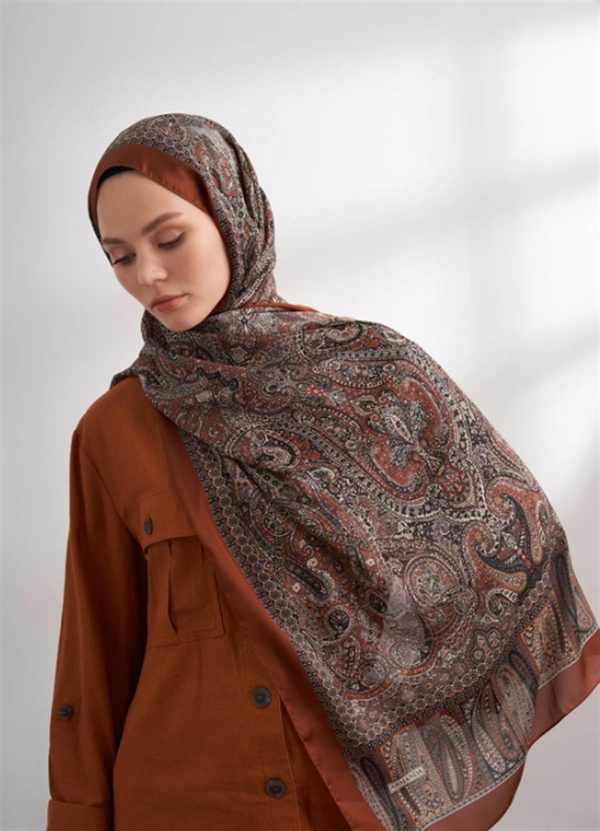 Armanda Etro Etnik Desen Şal 6036-Taba