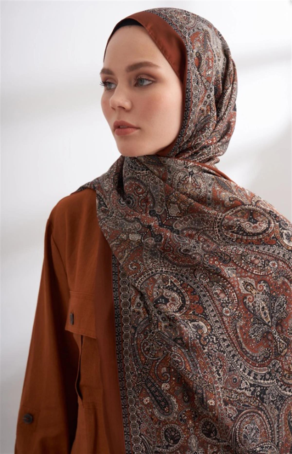Armanda Etro Etnik Desen Şal 6036-Taba